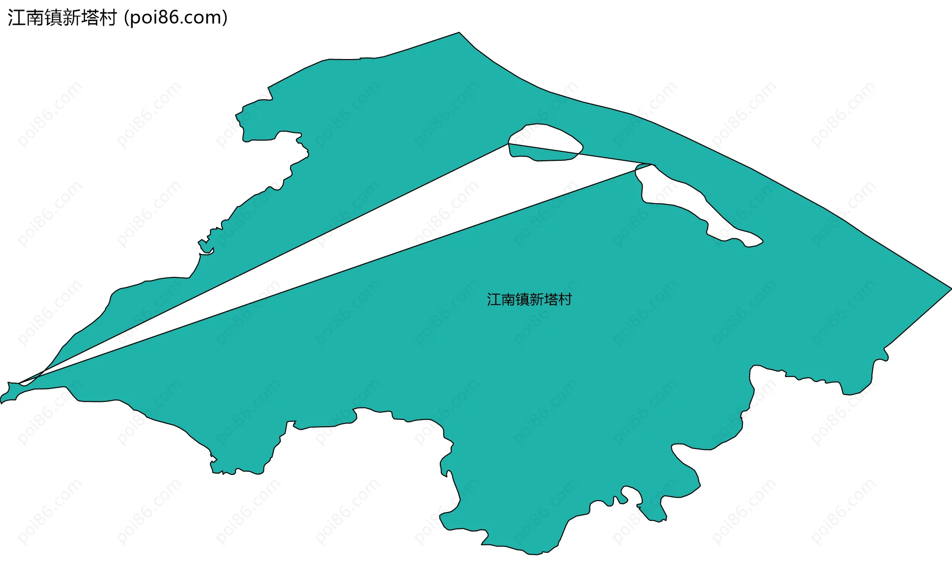江南镇新塔村边界地图