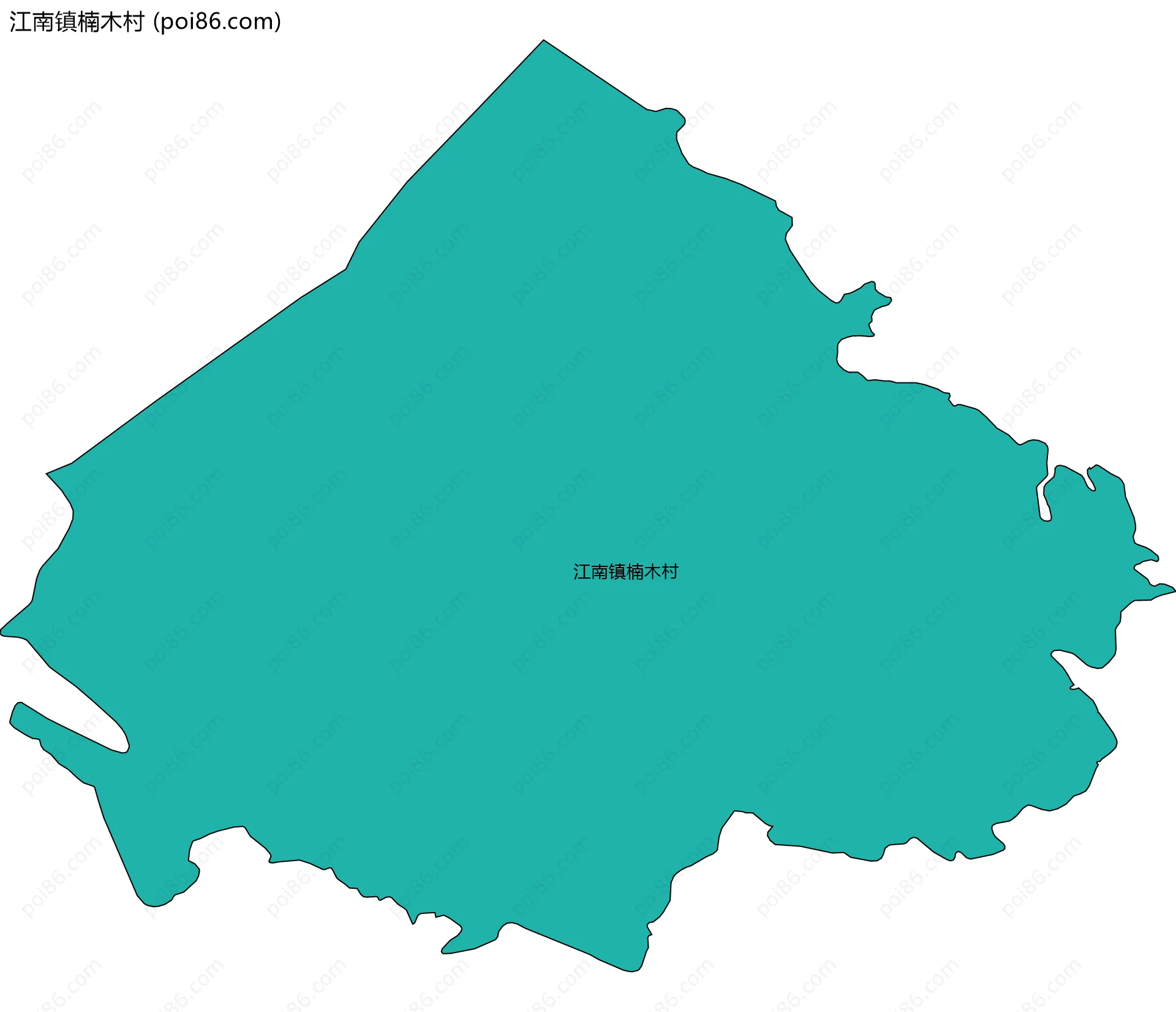 江南镇楠木村边界地图