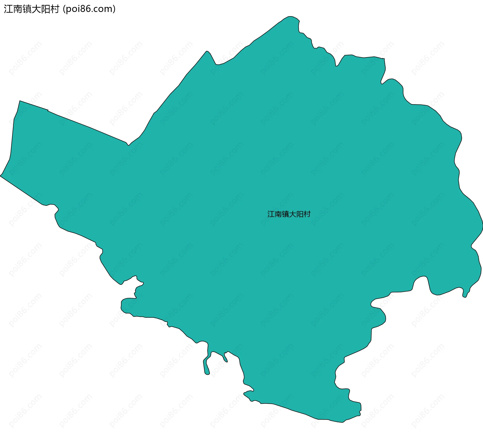 江南镇大阳村边界地图