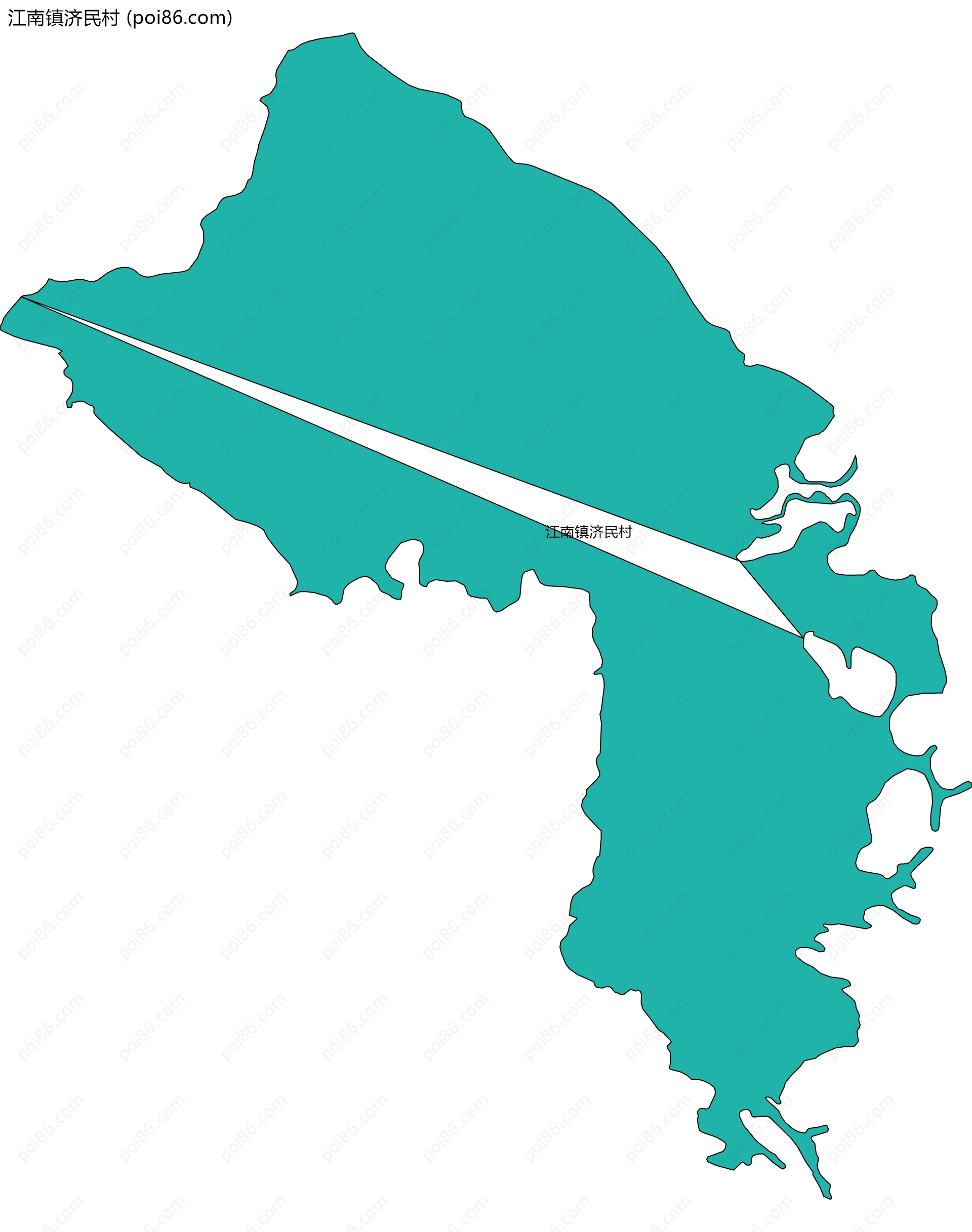 江南镇济民村边界地图