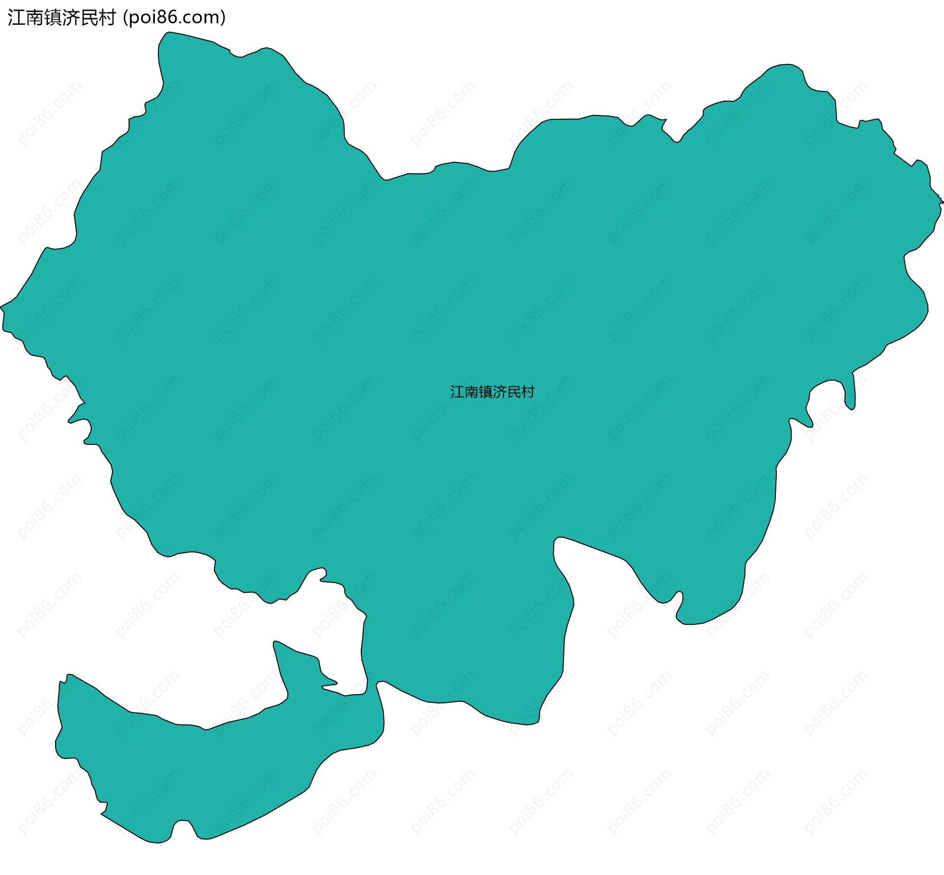 江南镇济民村边界地图