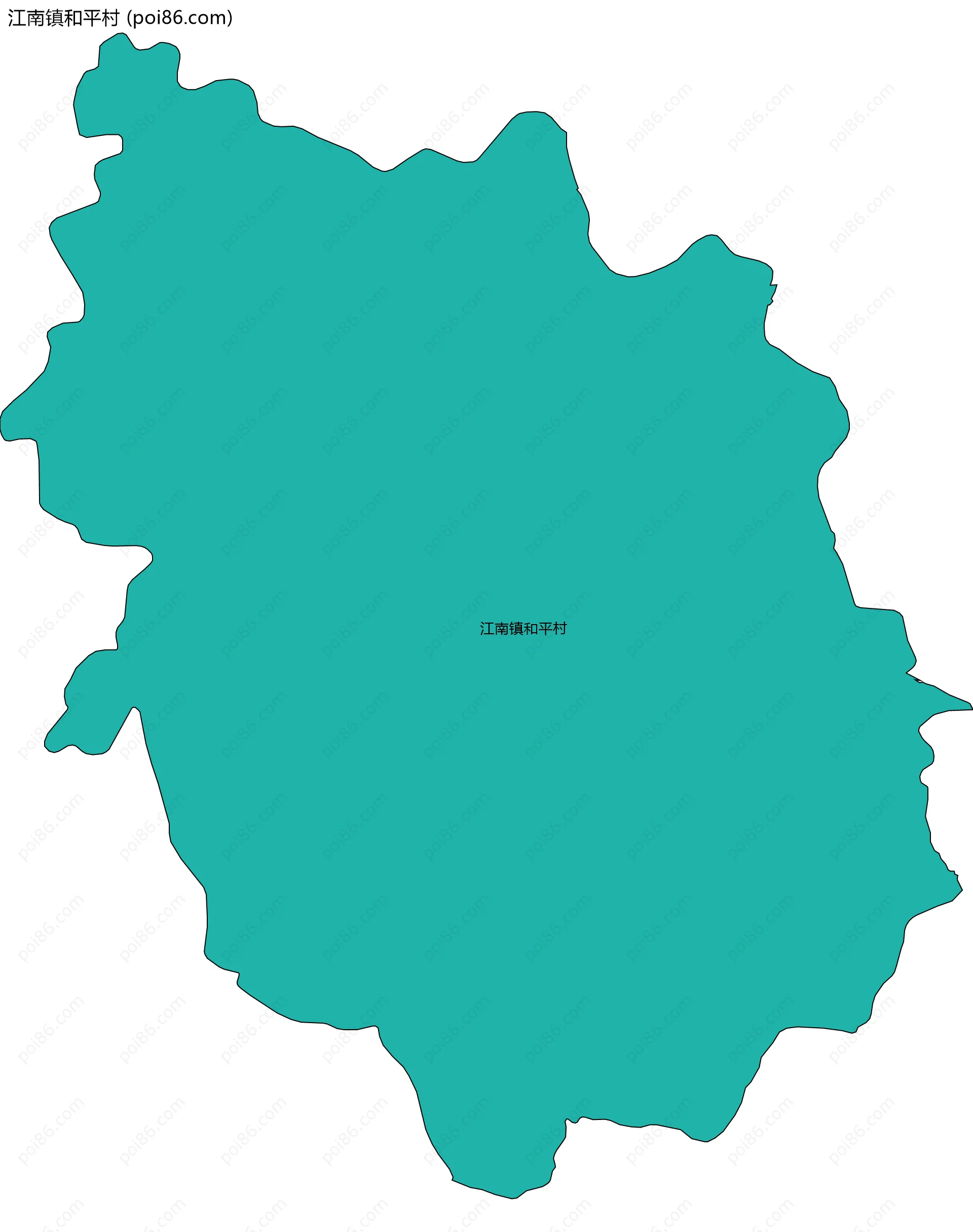 江南镇和平村边界地图