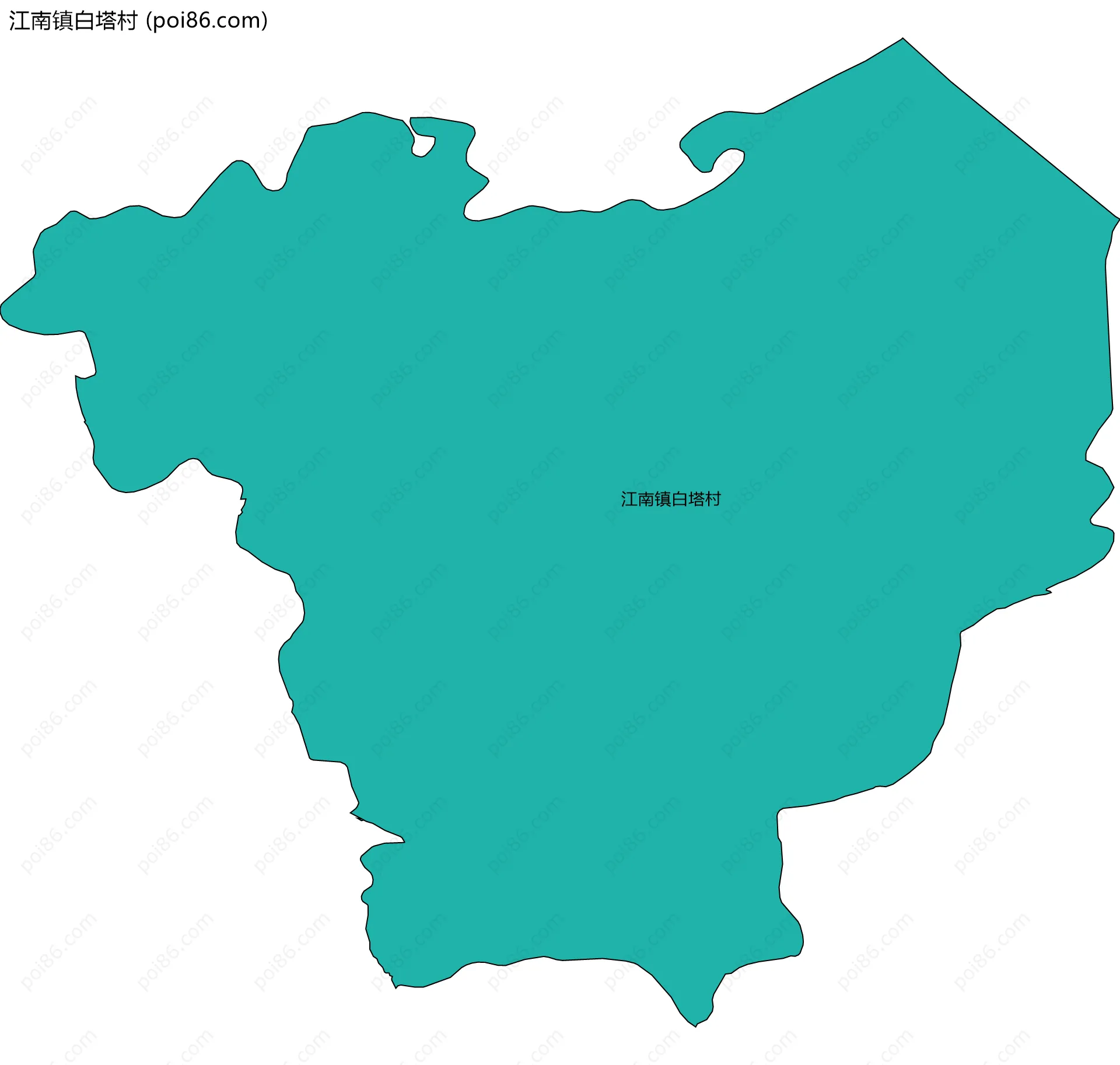 江南镇白塔村边界地图