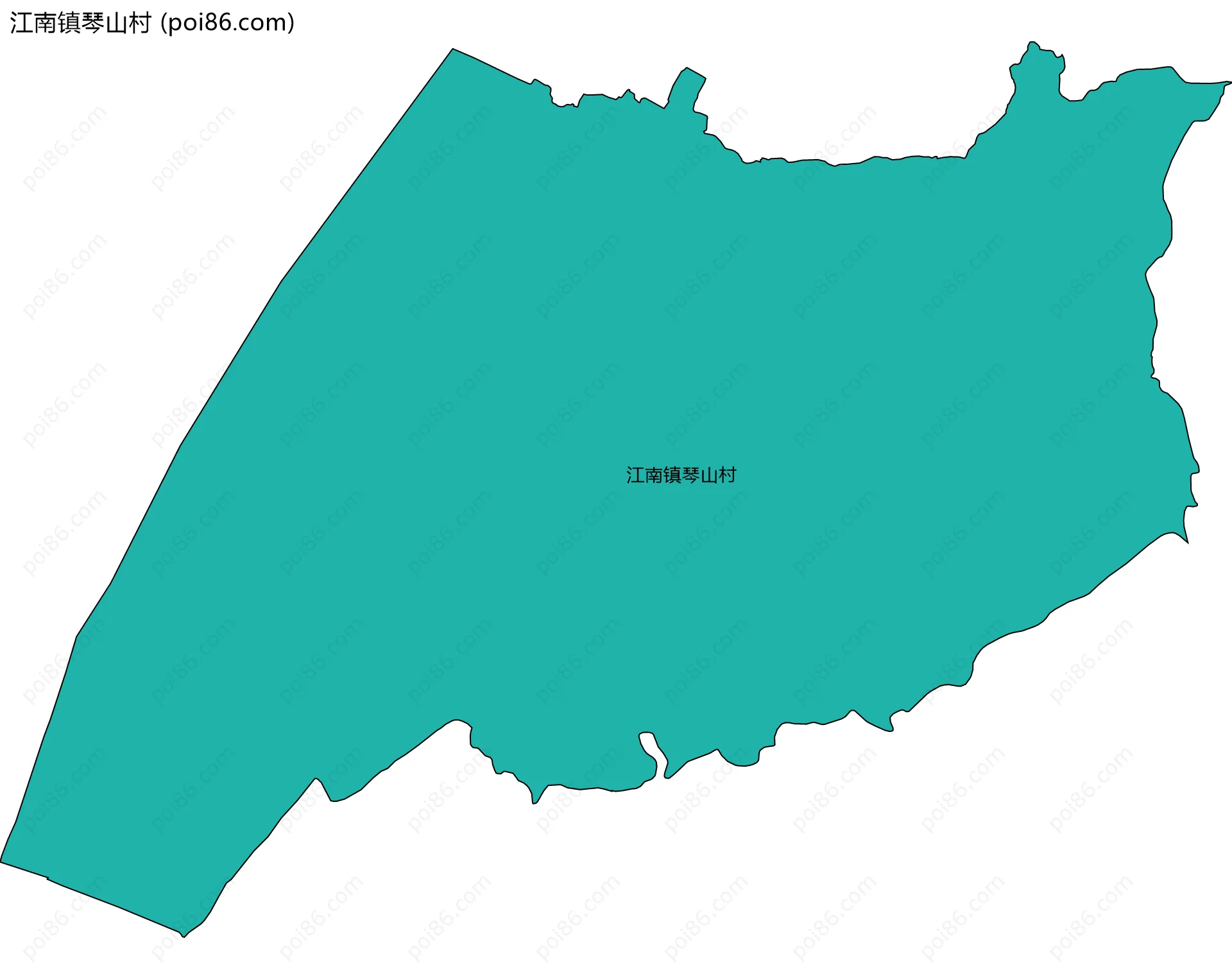 江南镇琴山村边界地图