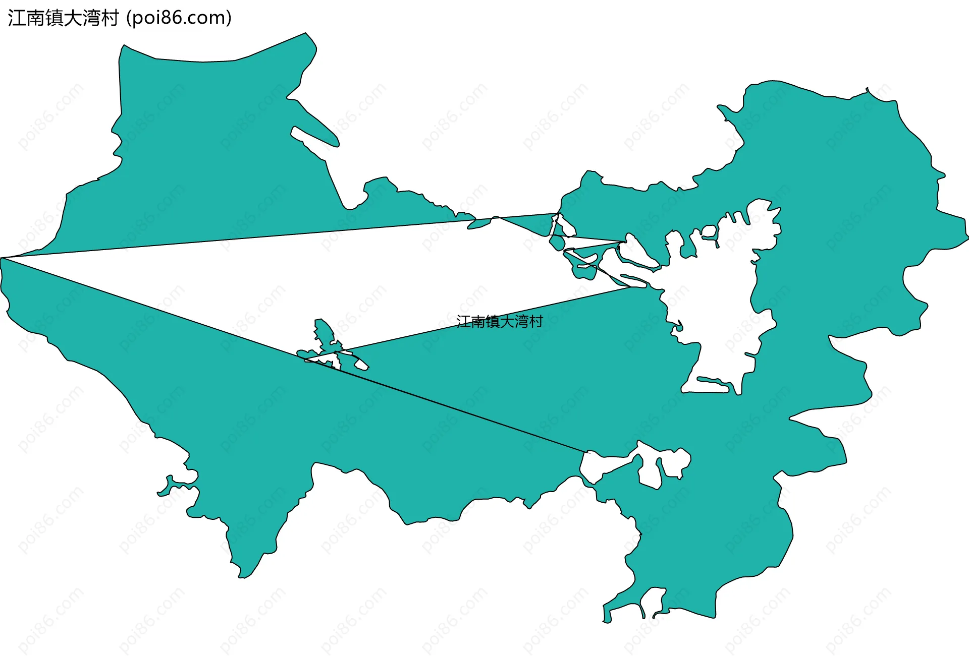 江南镇大湾村边界地图