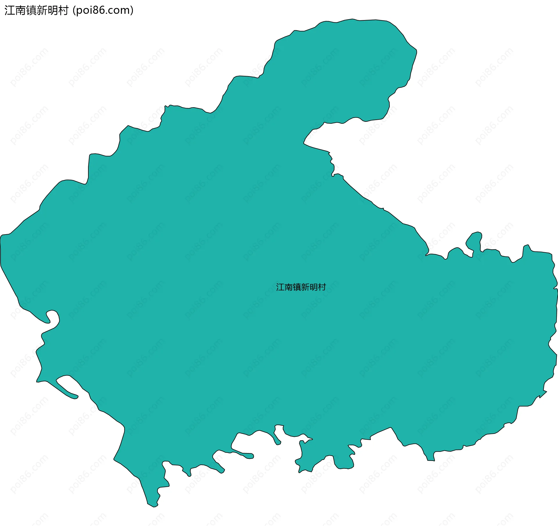 江南镇新明村边界地图