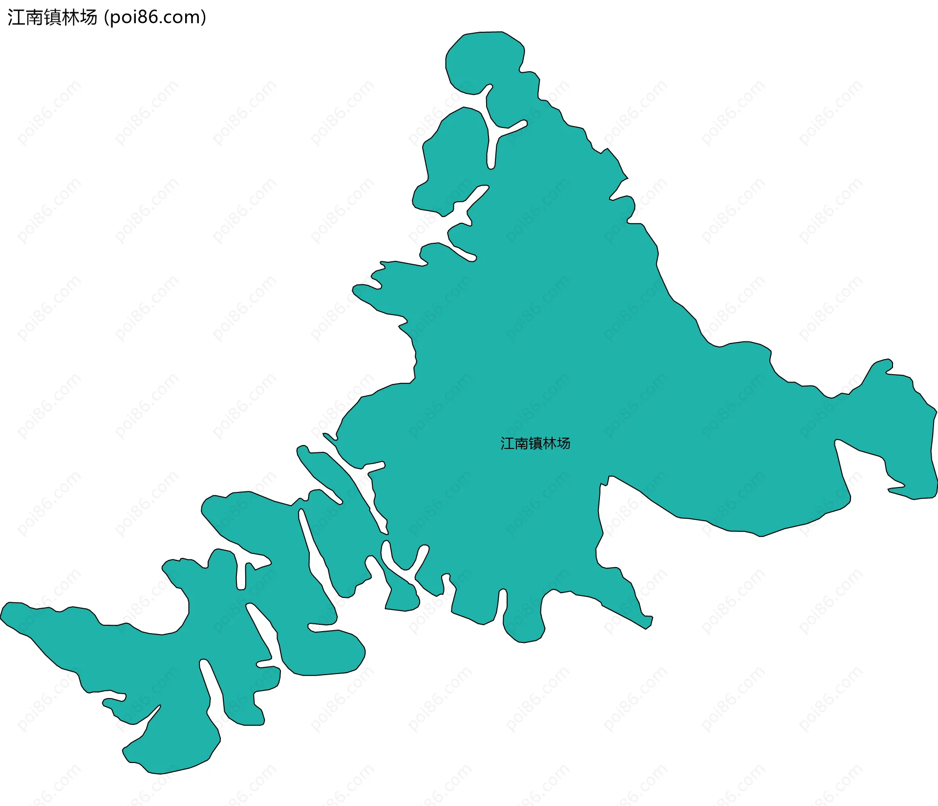 江南镇林场边界地图
