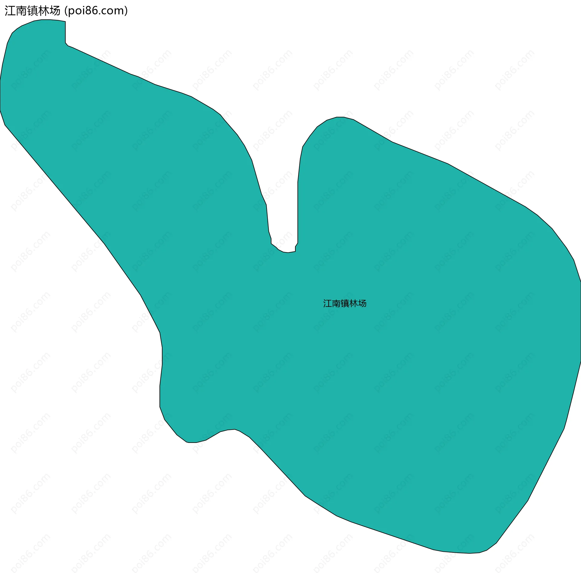 江南镇林场边界地图