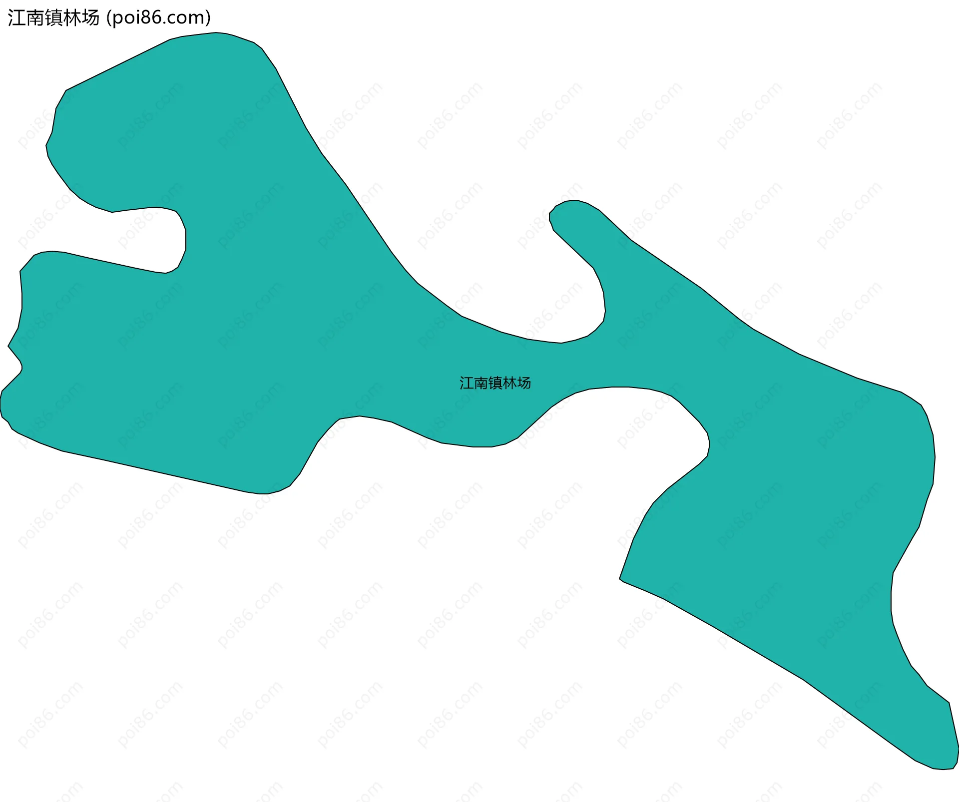 江南镇林场边界地图