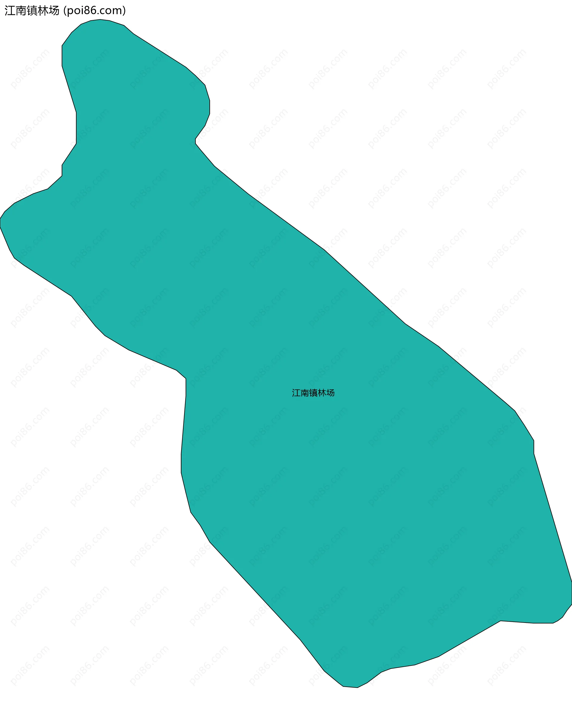 江南镇林场边界地图