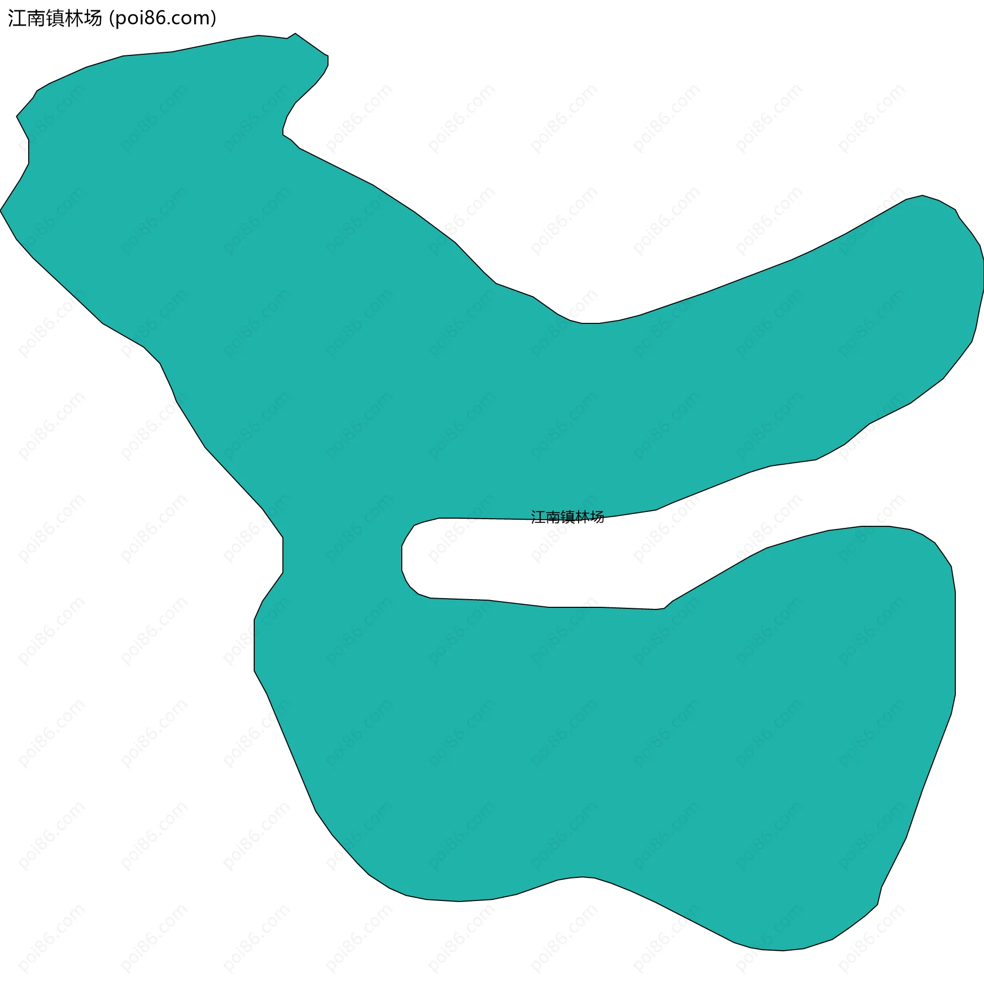 江南镇林场边界地图