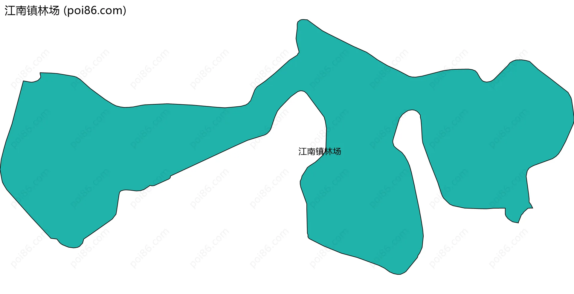江南镇林场边界地图
