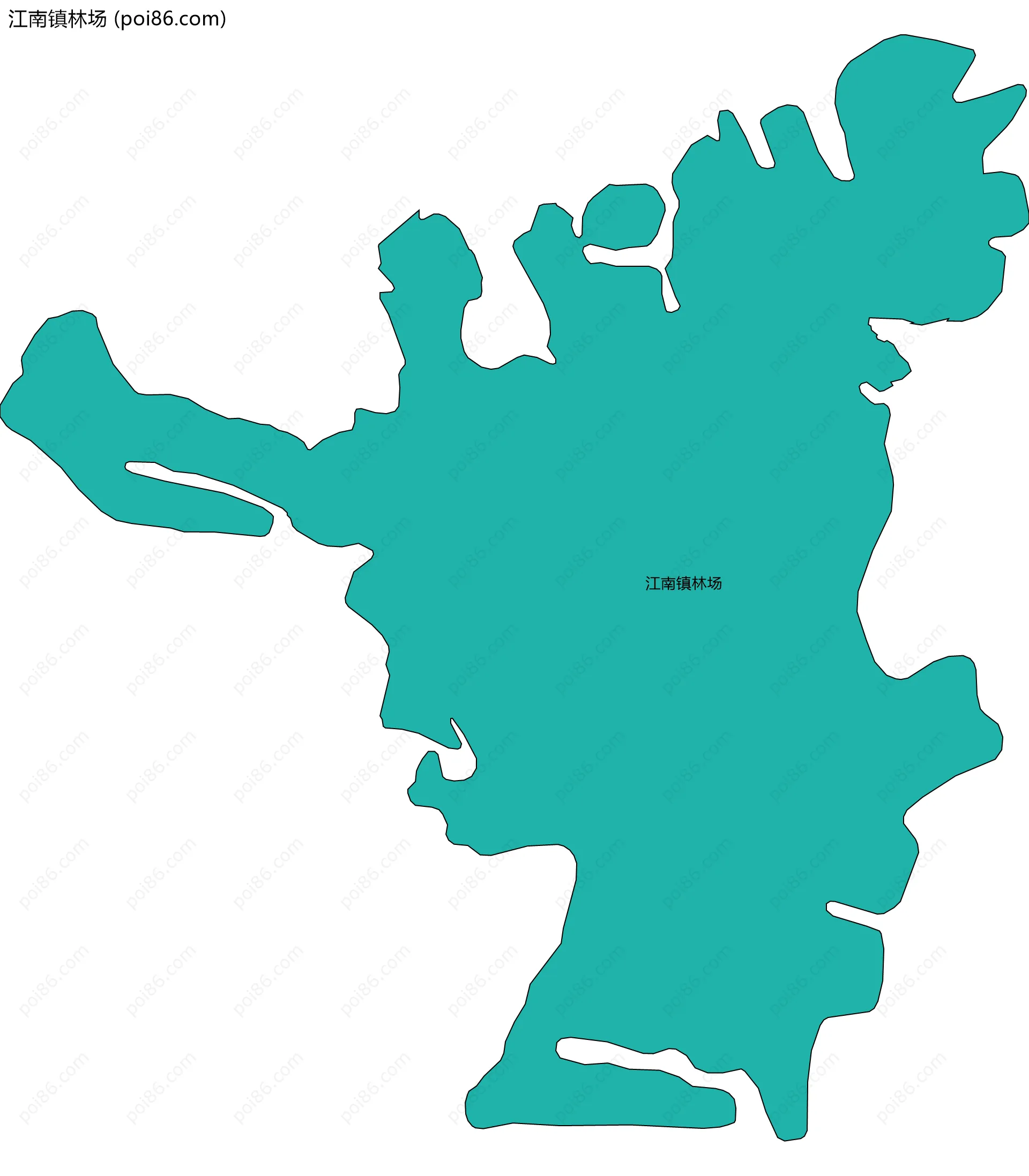 江南镇林场边界地图