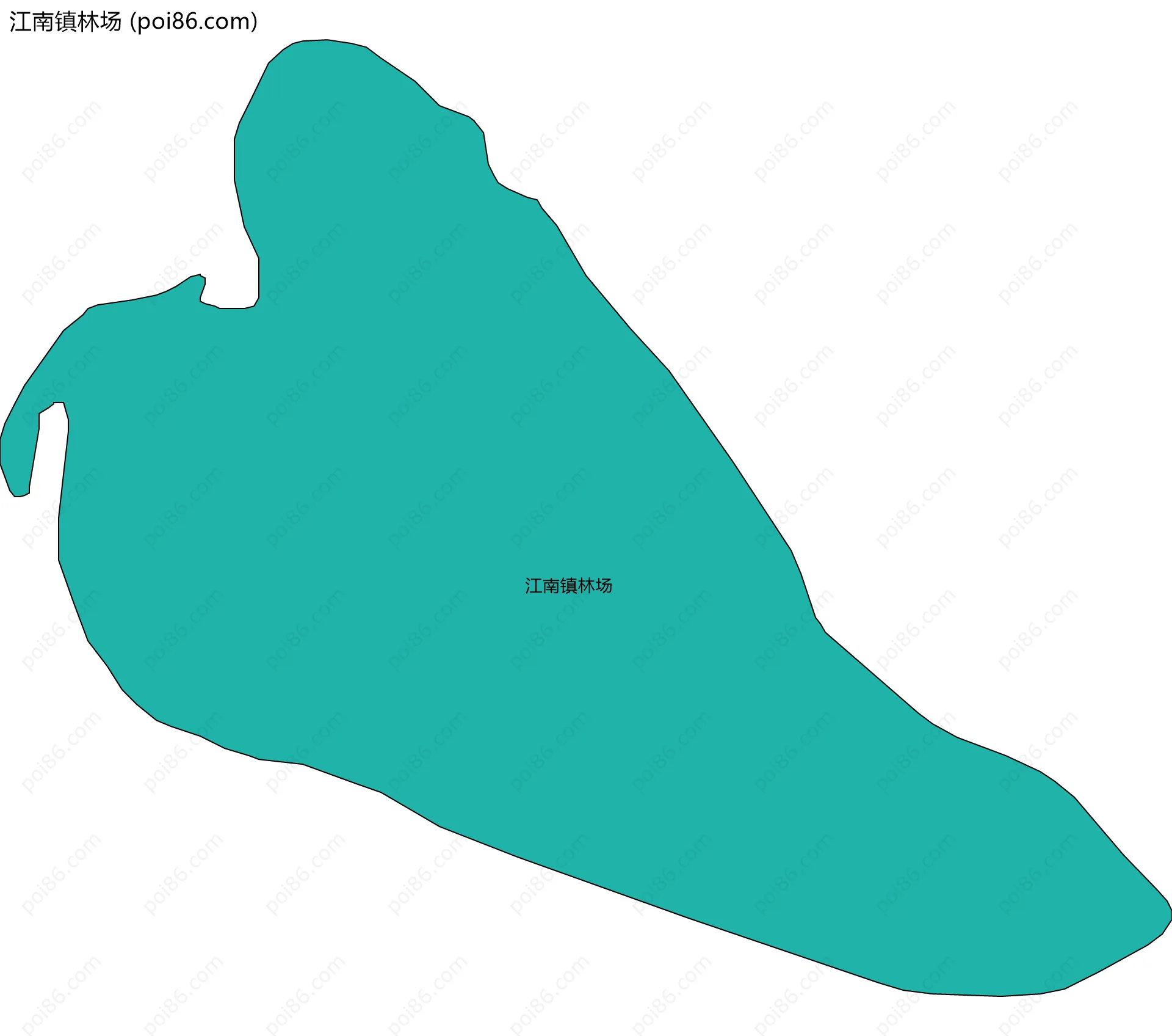 江南镇林场边界地图