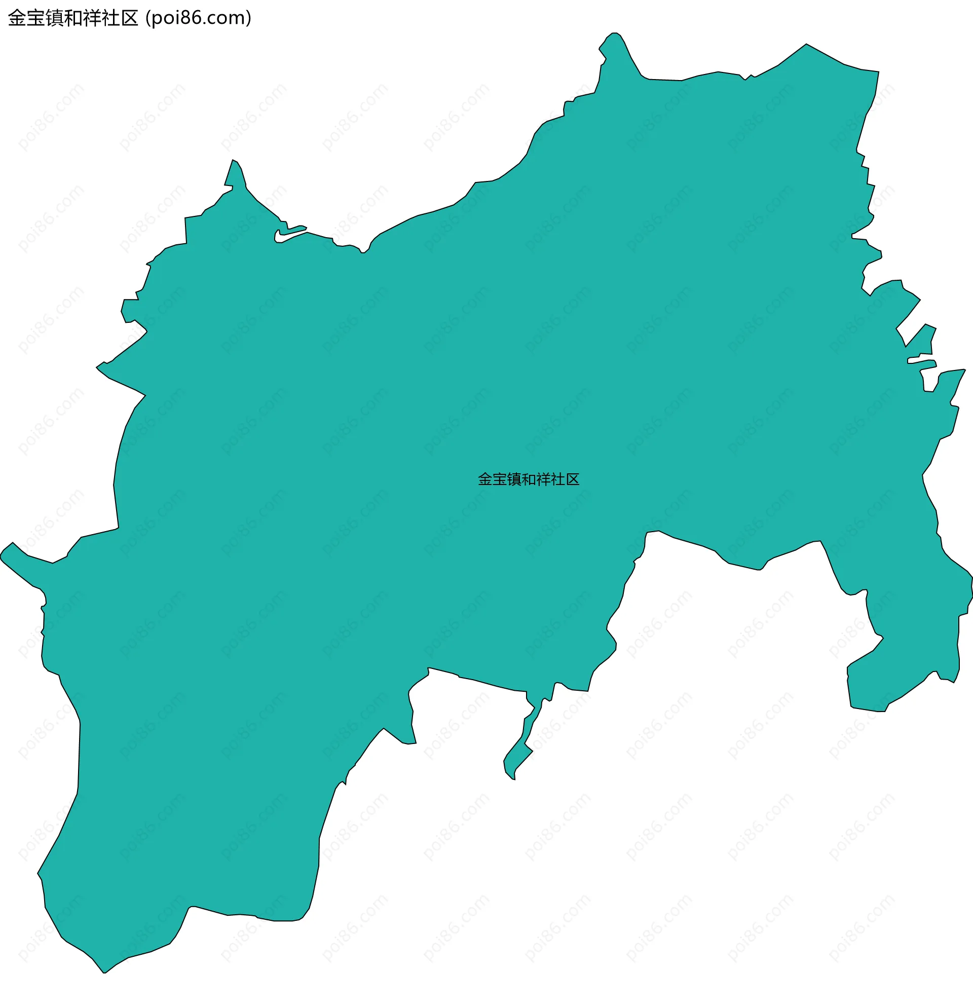 金宝镇和祥社区边界地图