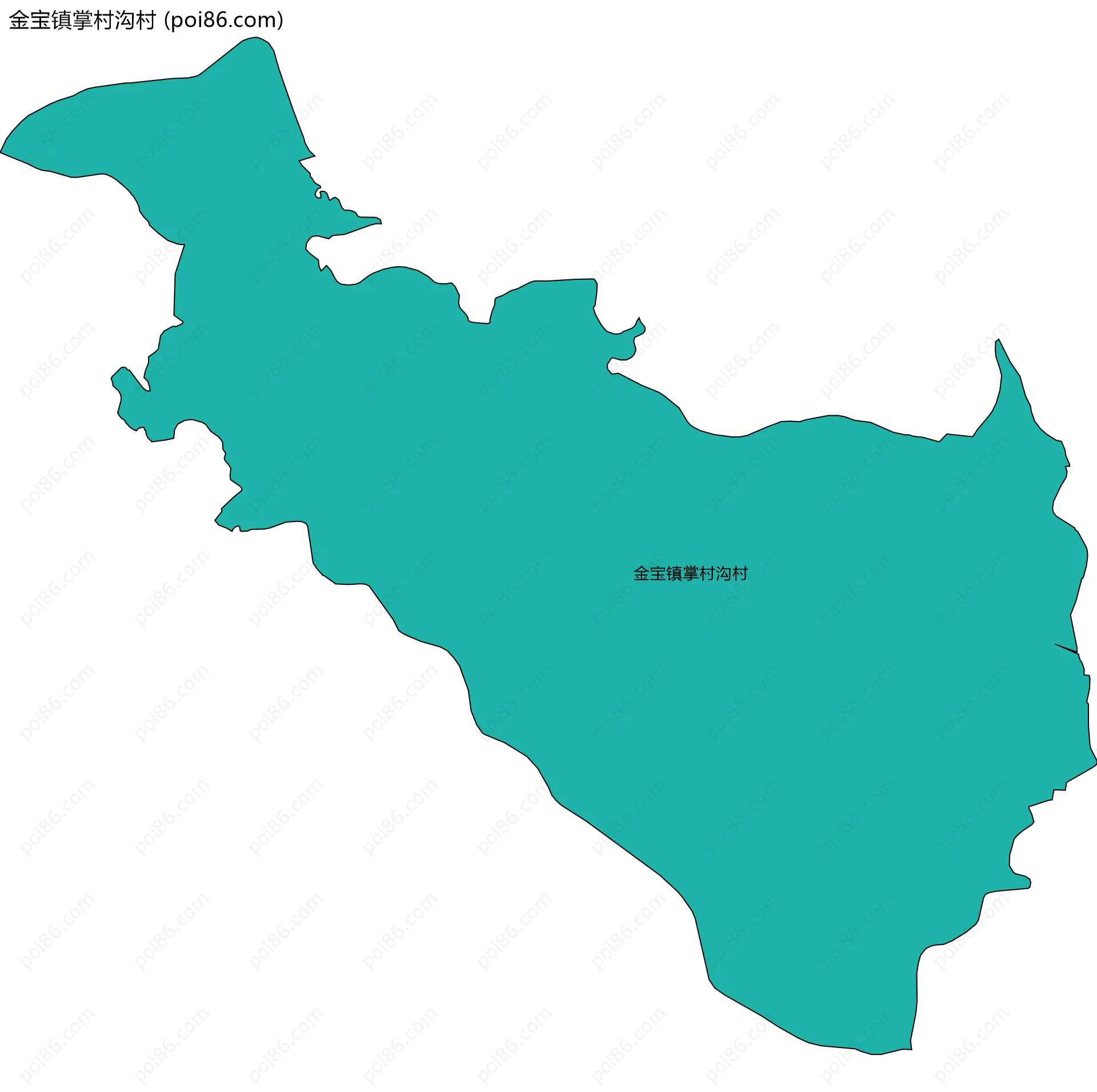 金宝镇掌村沟村边界地图