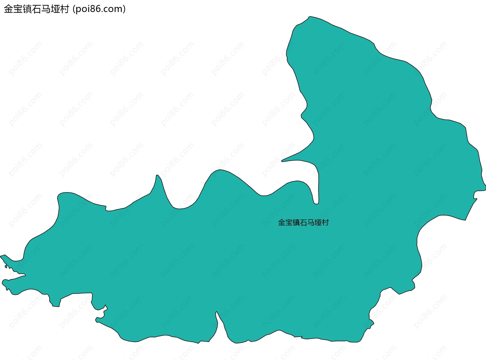 金宝镇石马垭村边界地图