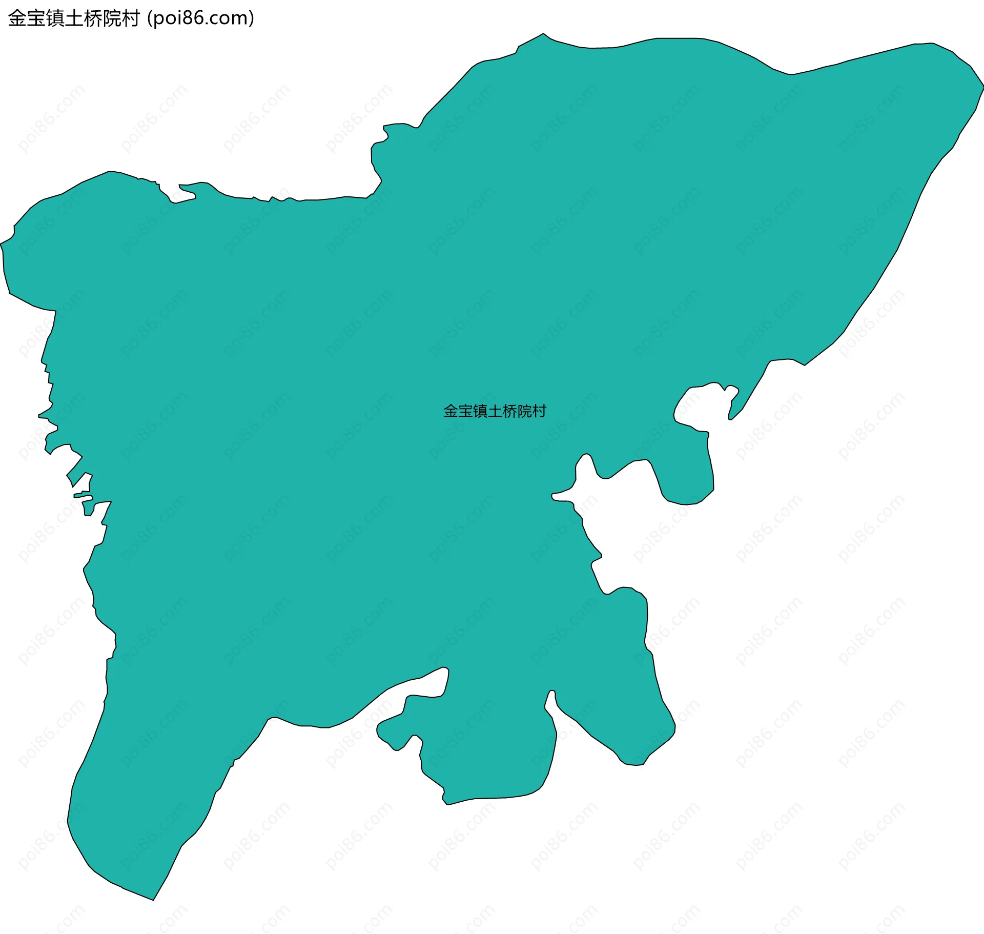 金宝镇土桥院村边界地图