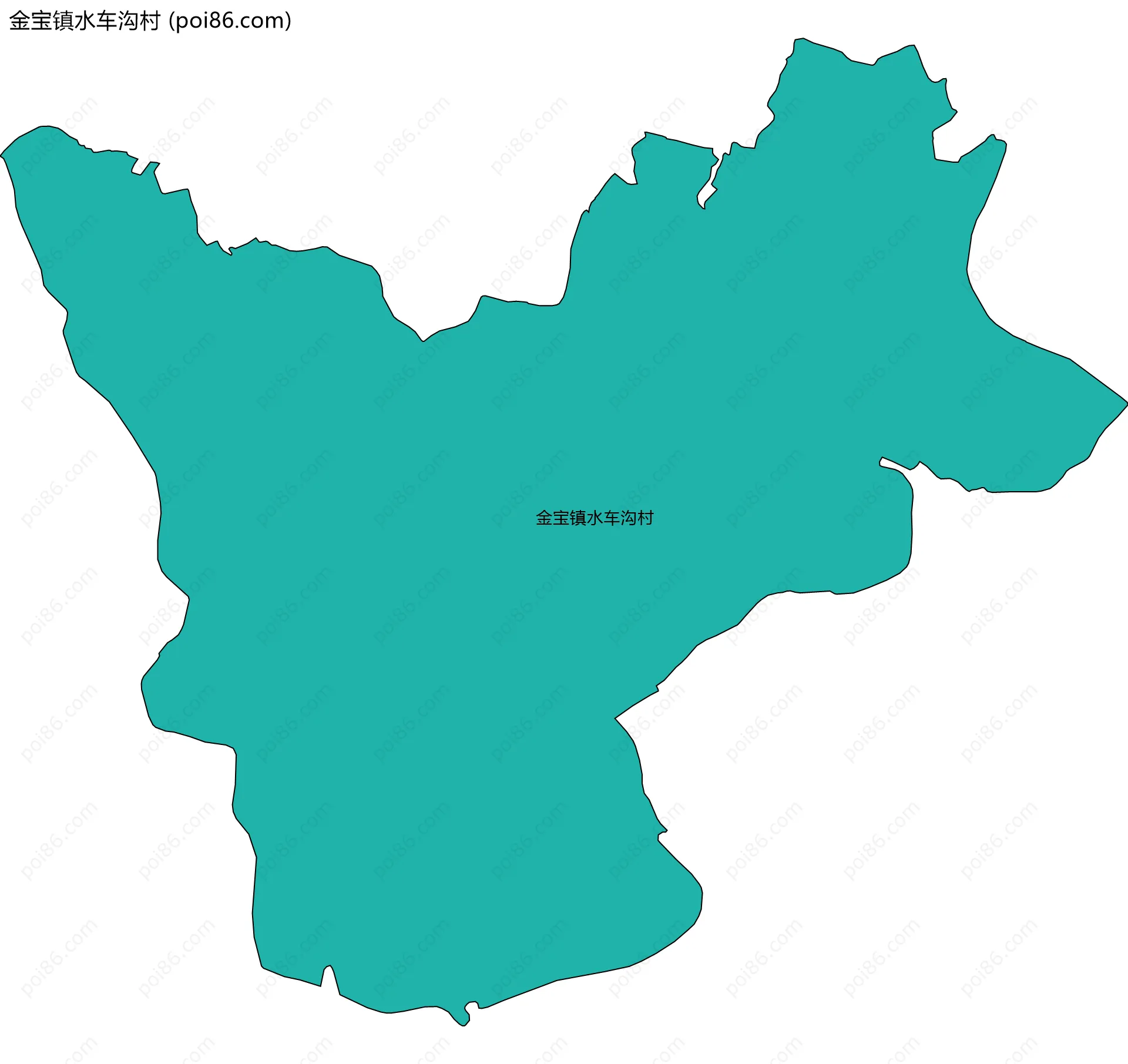 金宝镇水车沟村边界地图