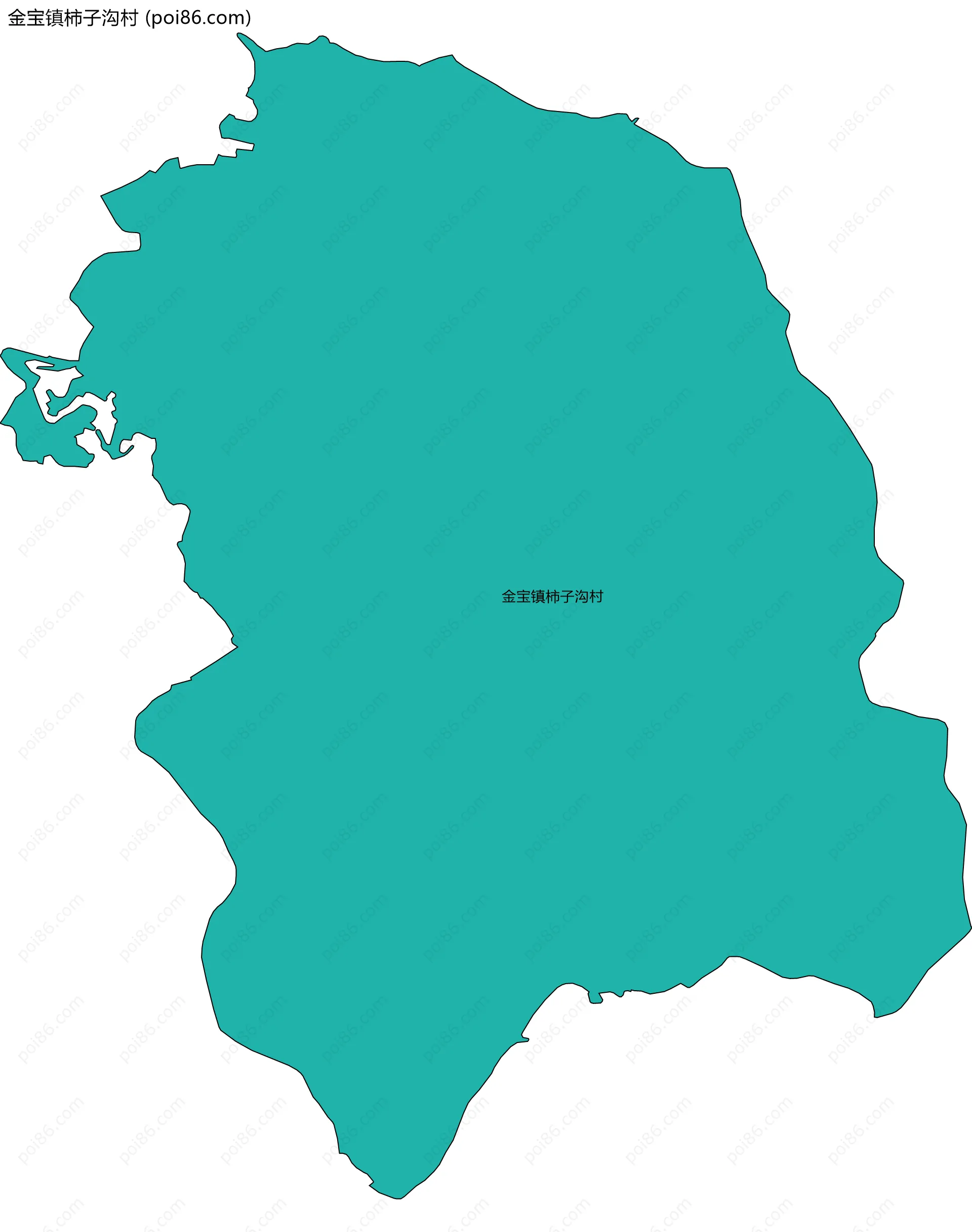 金宝镇柿子沟村边界地图