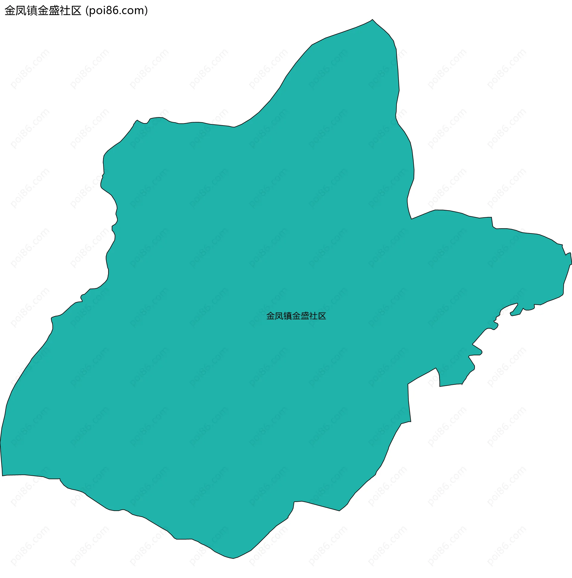 金凤镇金盛社区边界地图