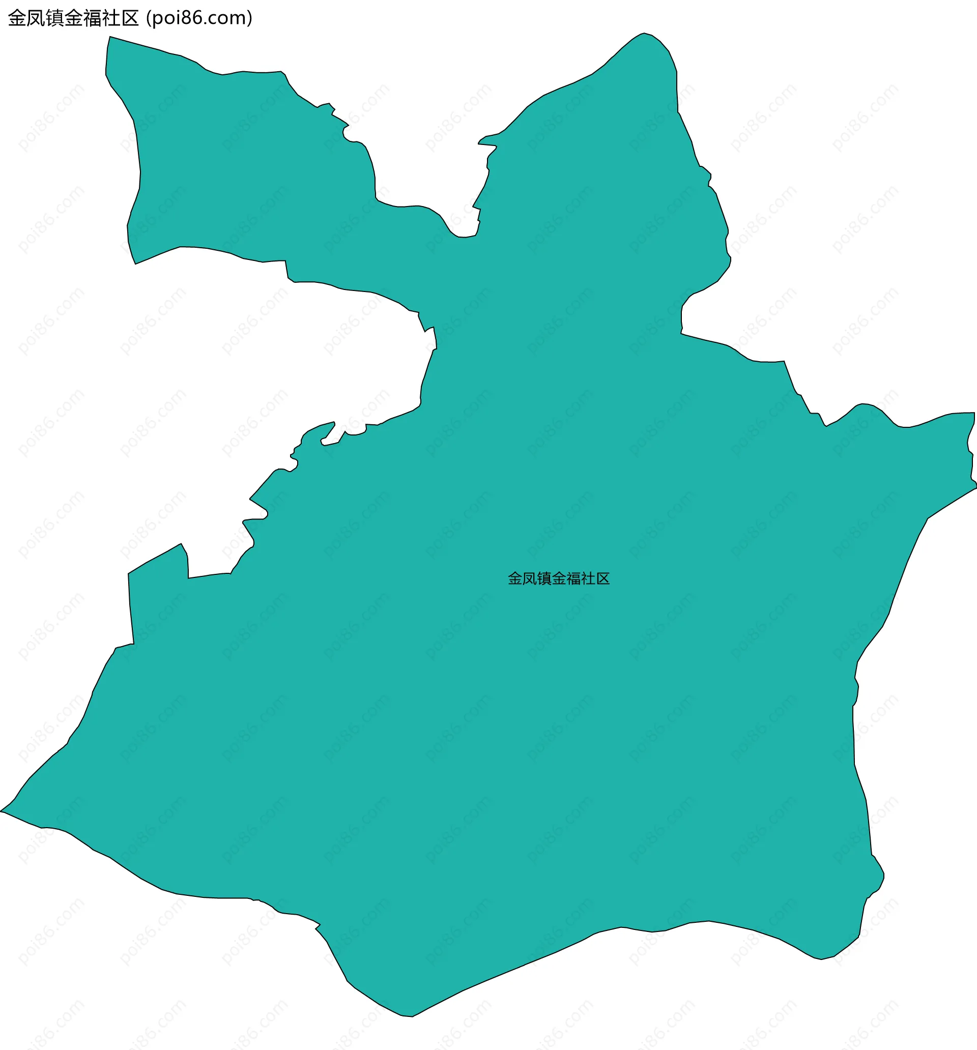 金凤镇金福社区边界地图
