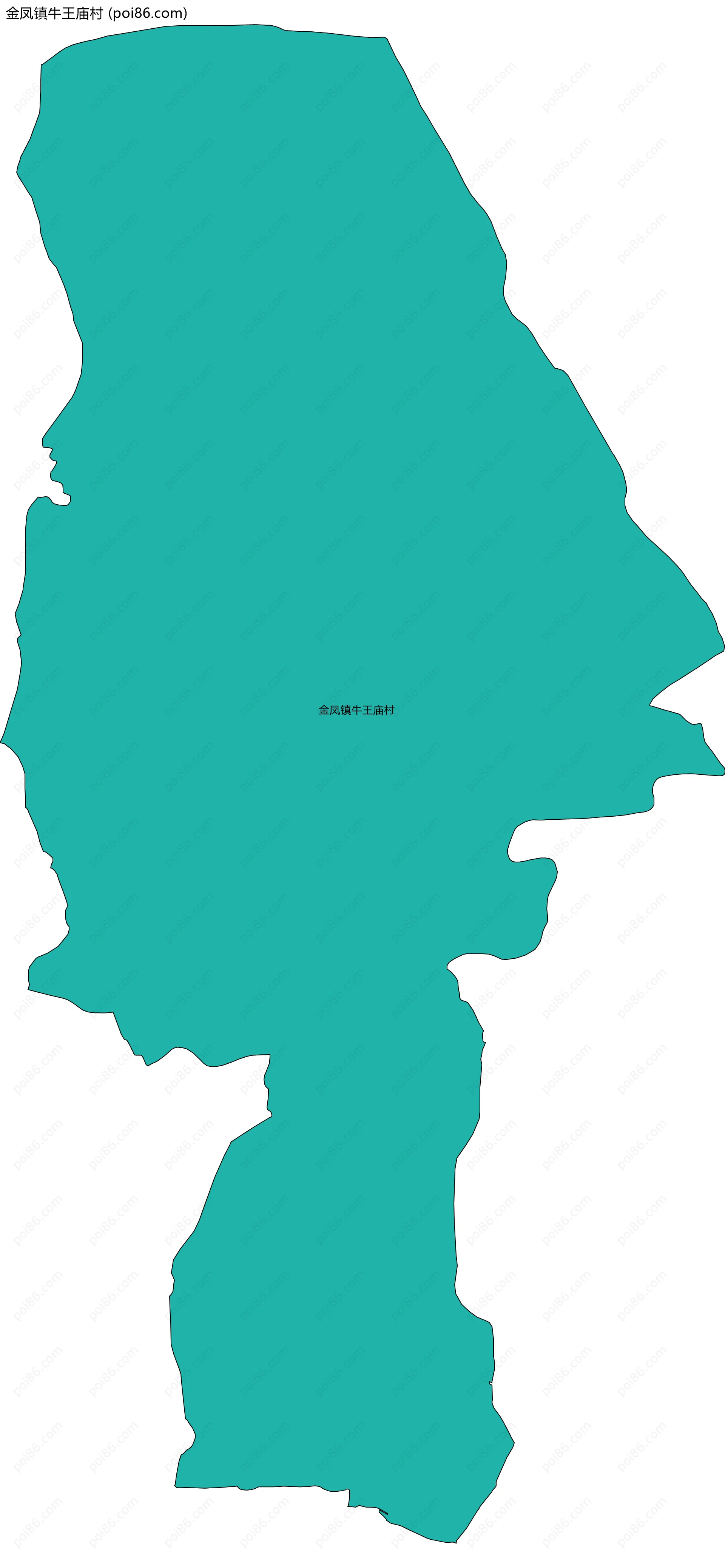 金凤镇牛王庙村边界地图