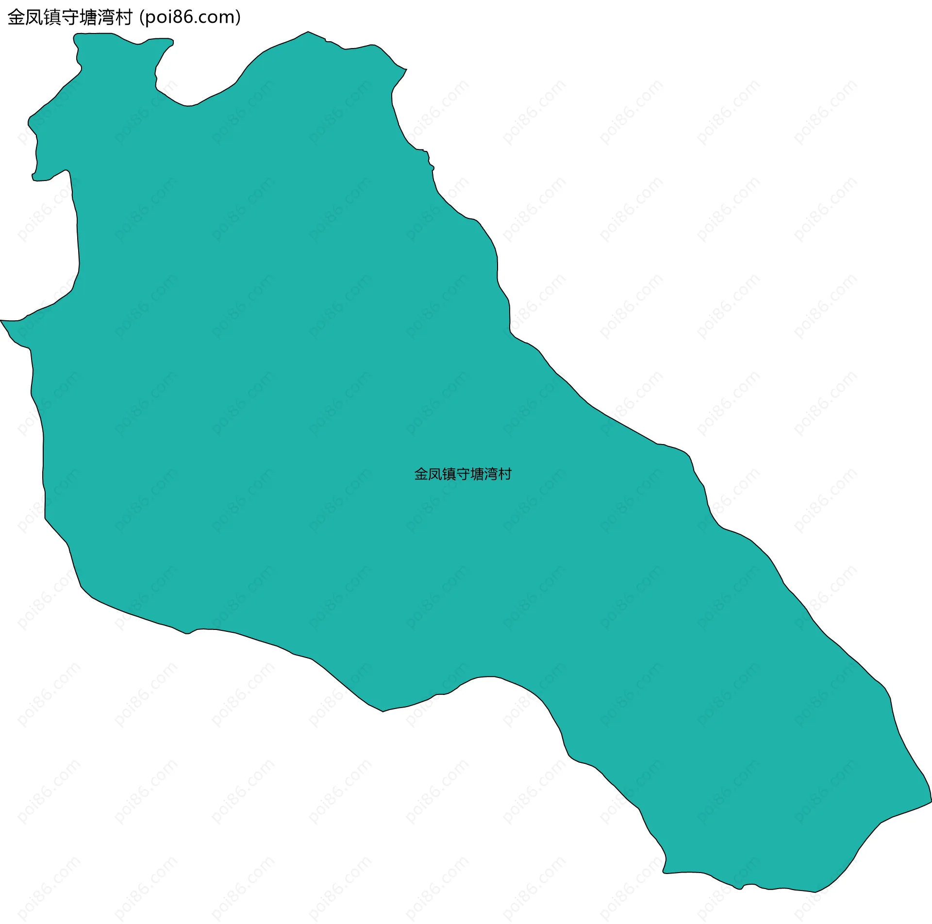 金凤镇守塘湾村边界地图