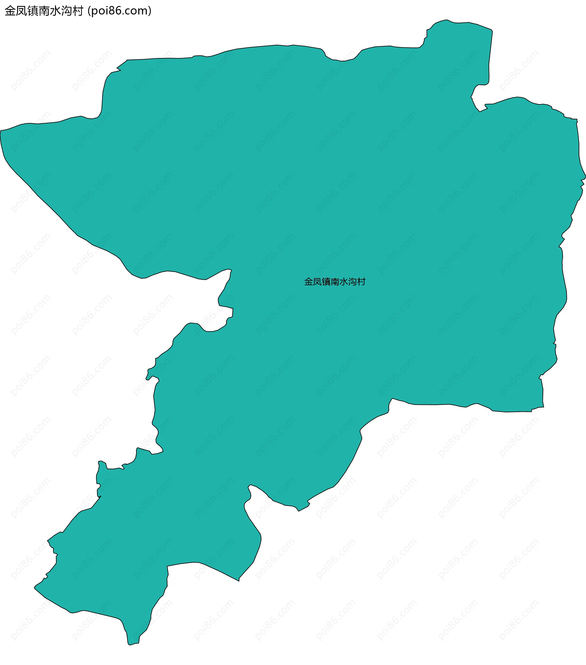 金凤镇南水沟村边界地图