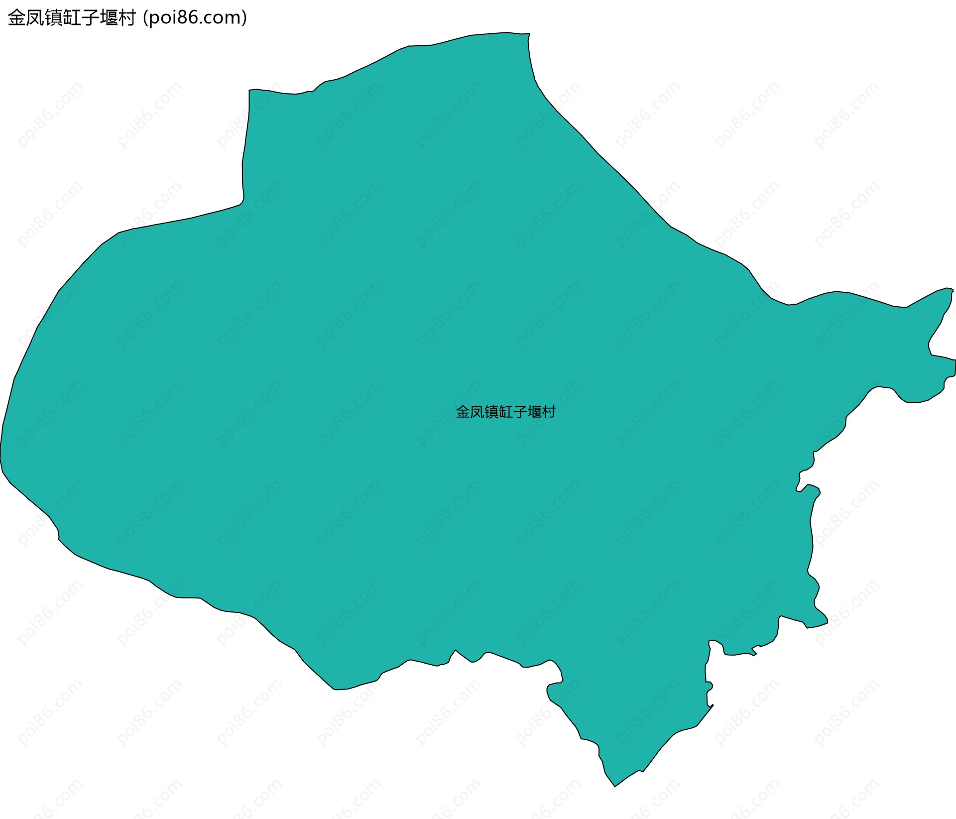 金凤镇缸子堰村边界地图