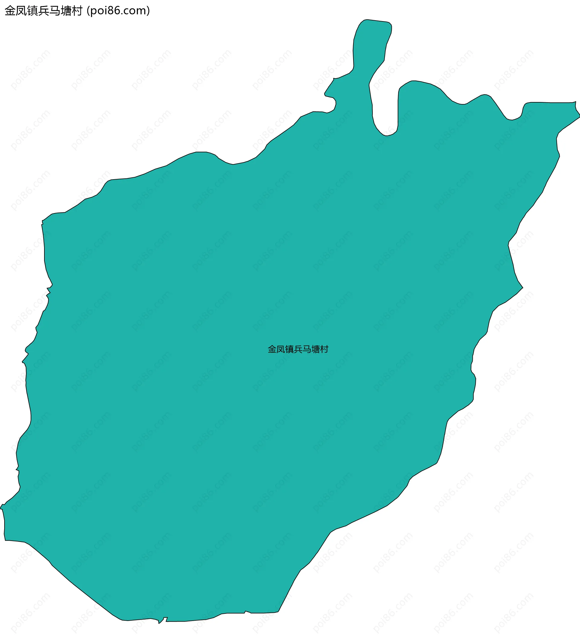 金凤镇兵马塘村边界地图