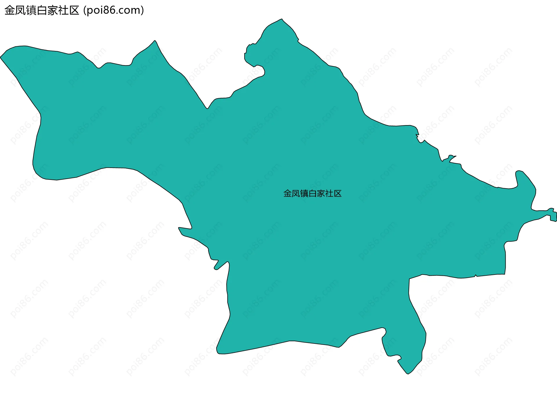 金凤镇白家社区边界地图