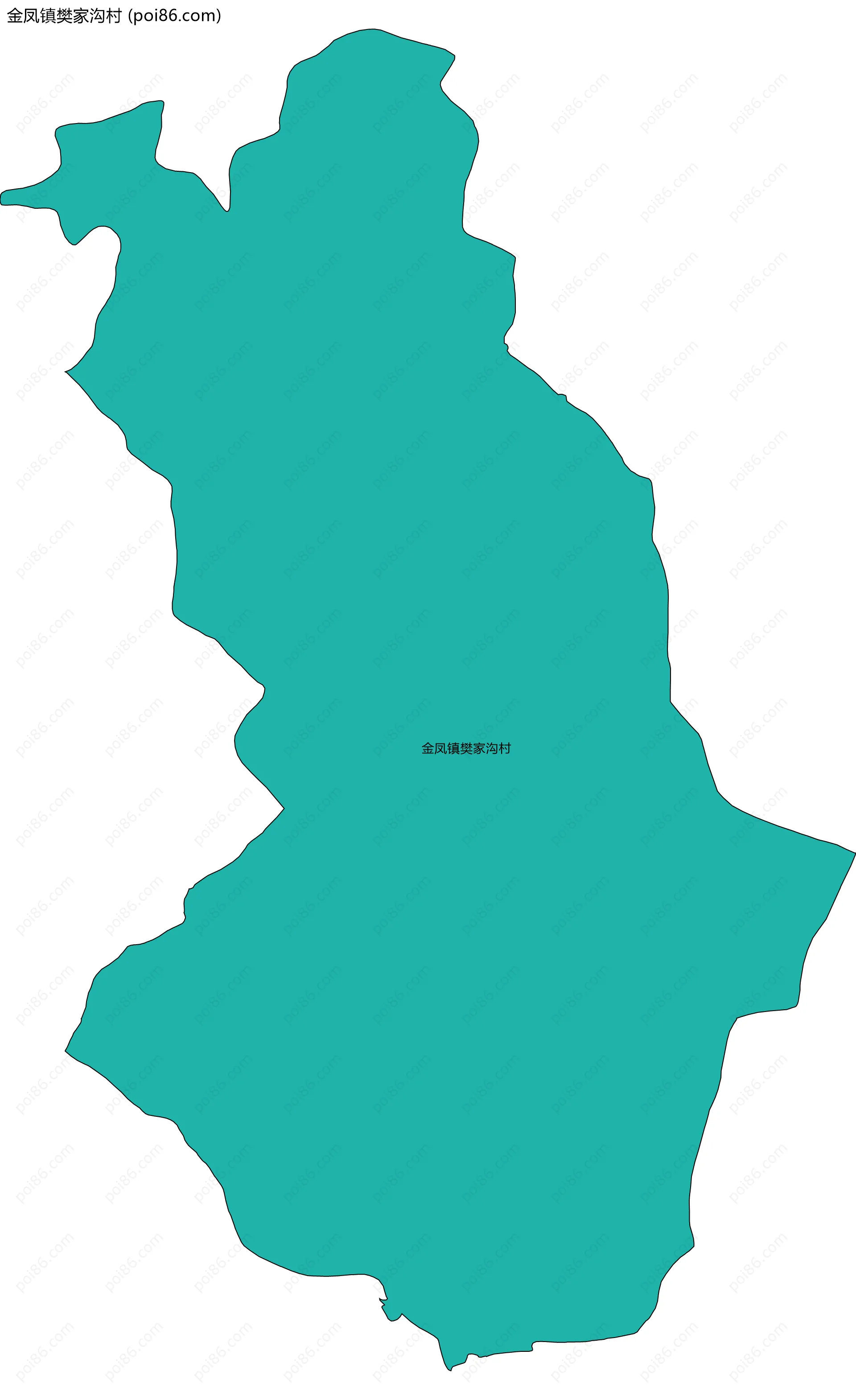 金凤镇樊家沟村边界地图