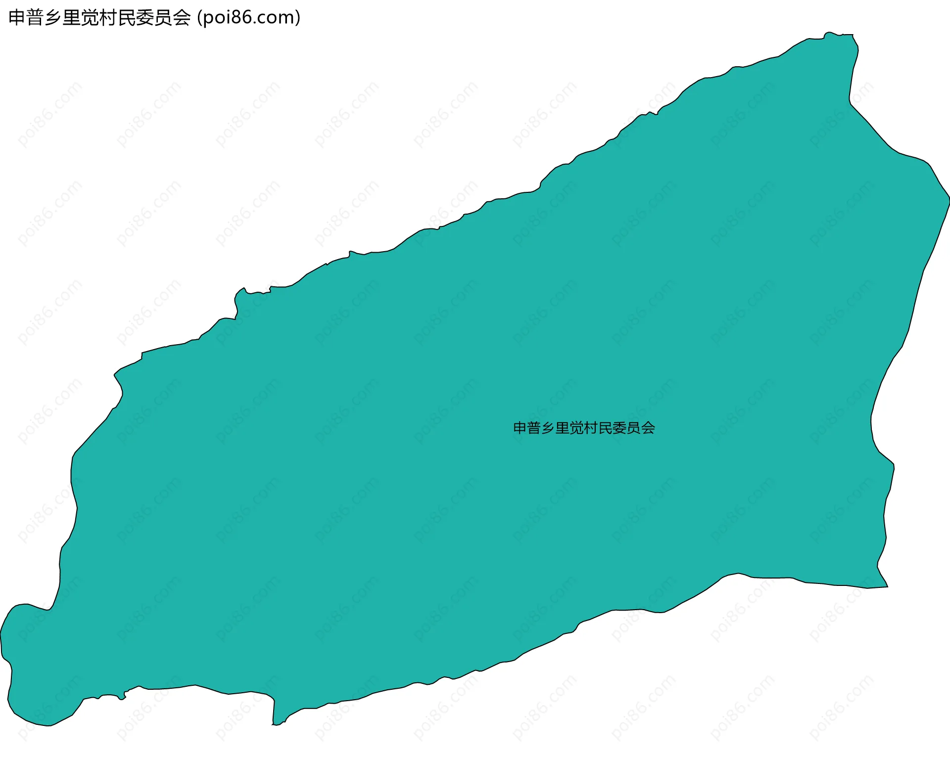 申普乡里觉村民委员会边界地图
