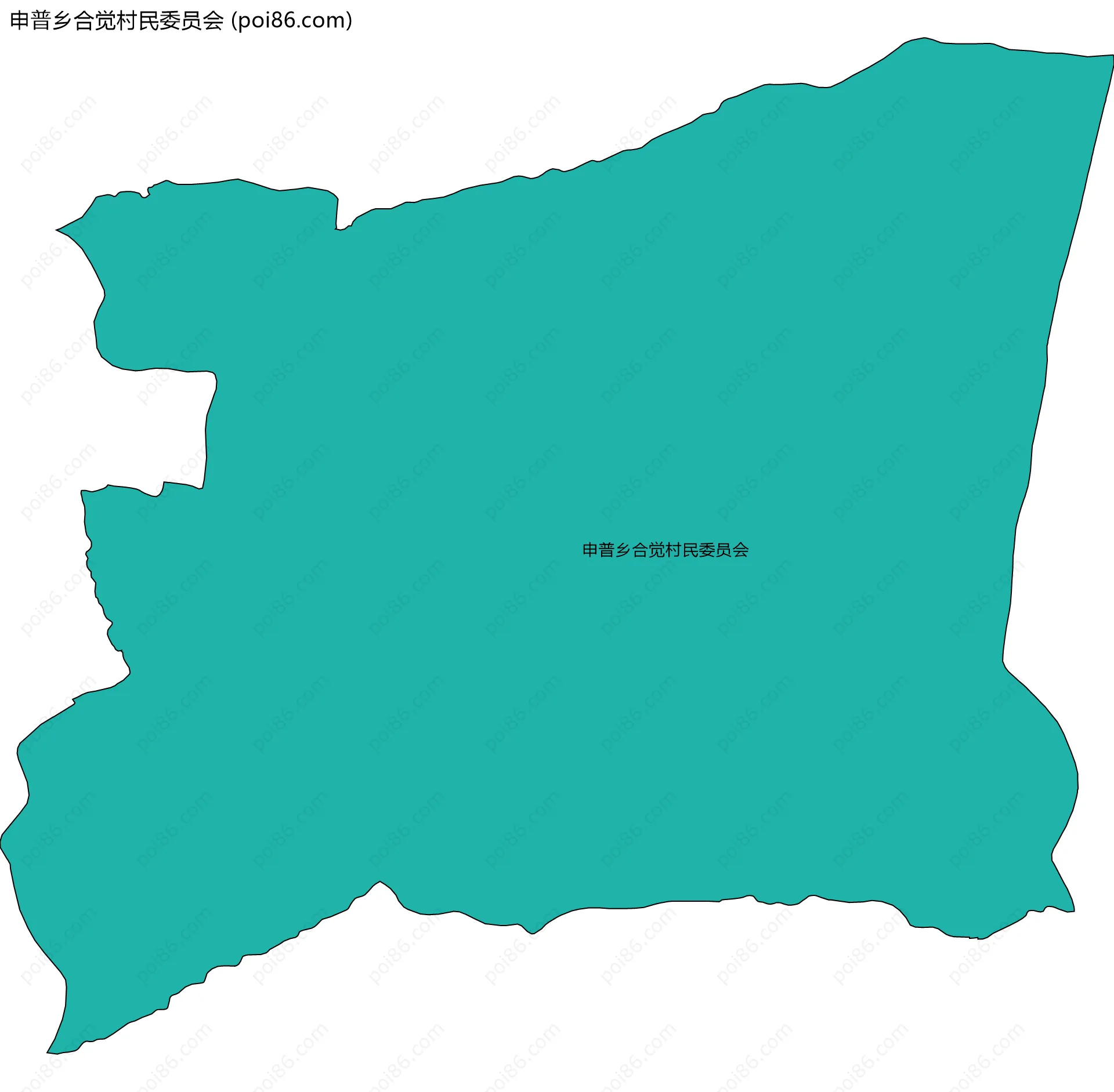 申普乡合觉村民委员会边界地图