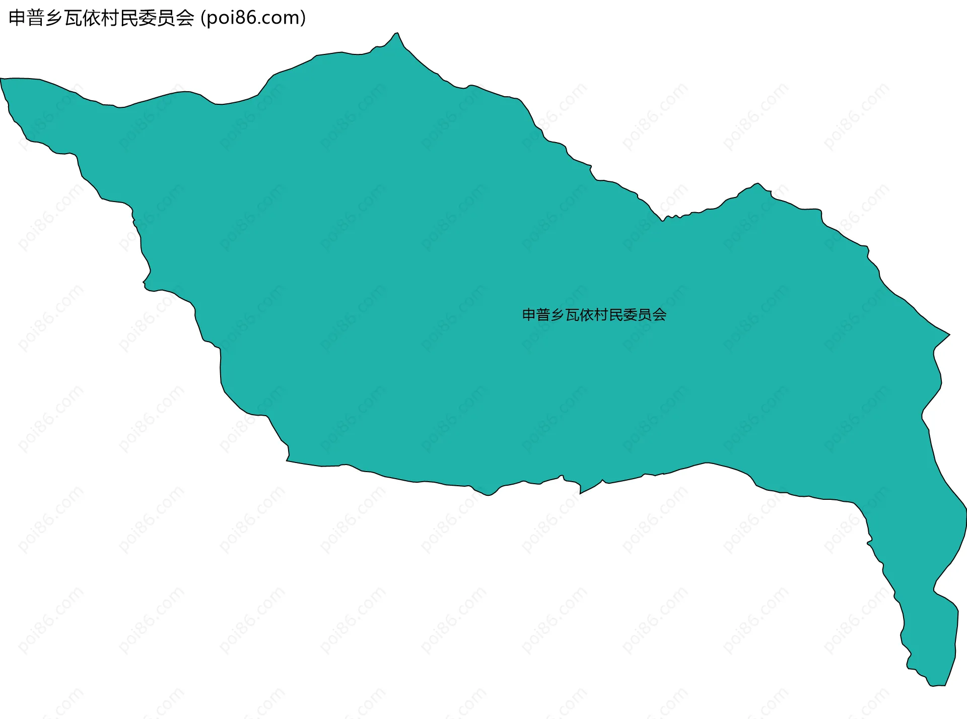 申普乡瓦依村民委员会边界地图