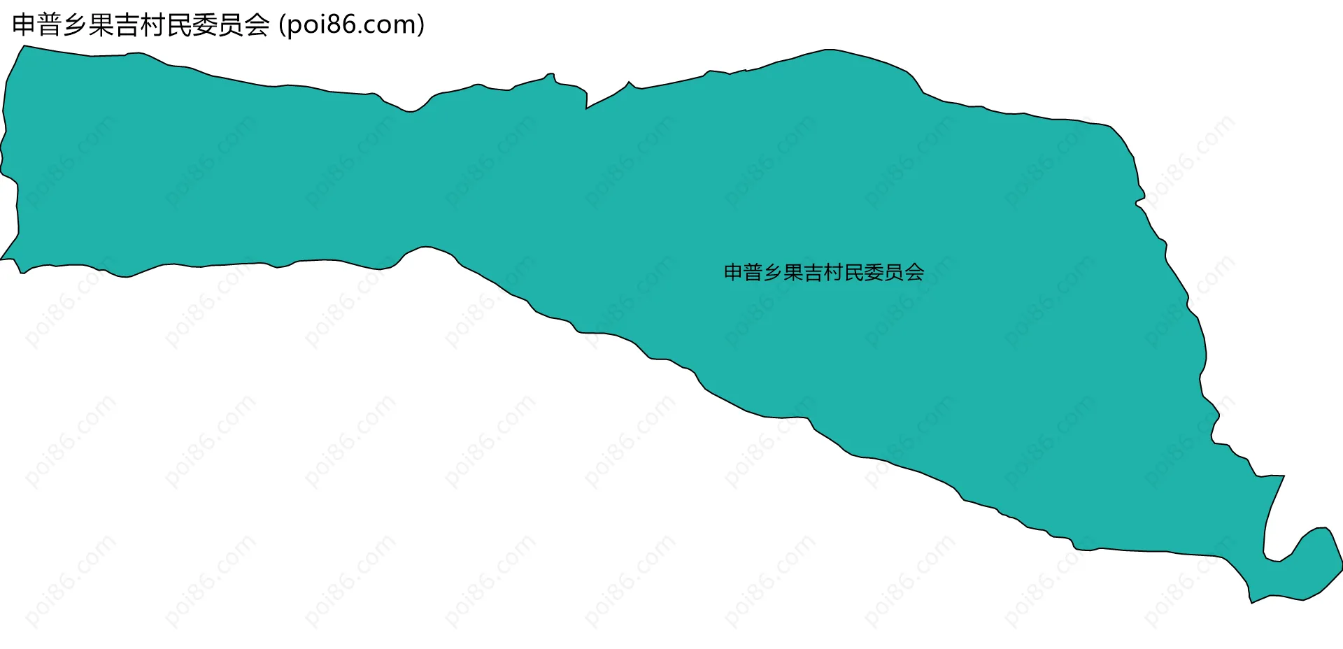申普乡果吉村民委员会边界地图