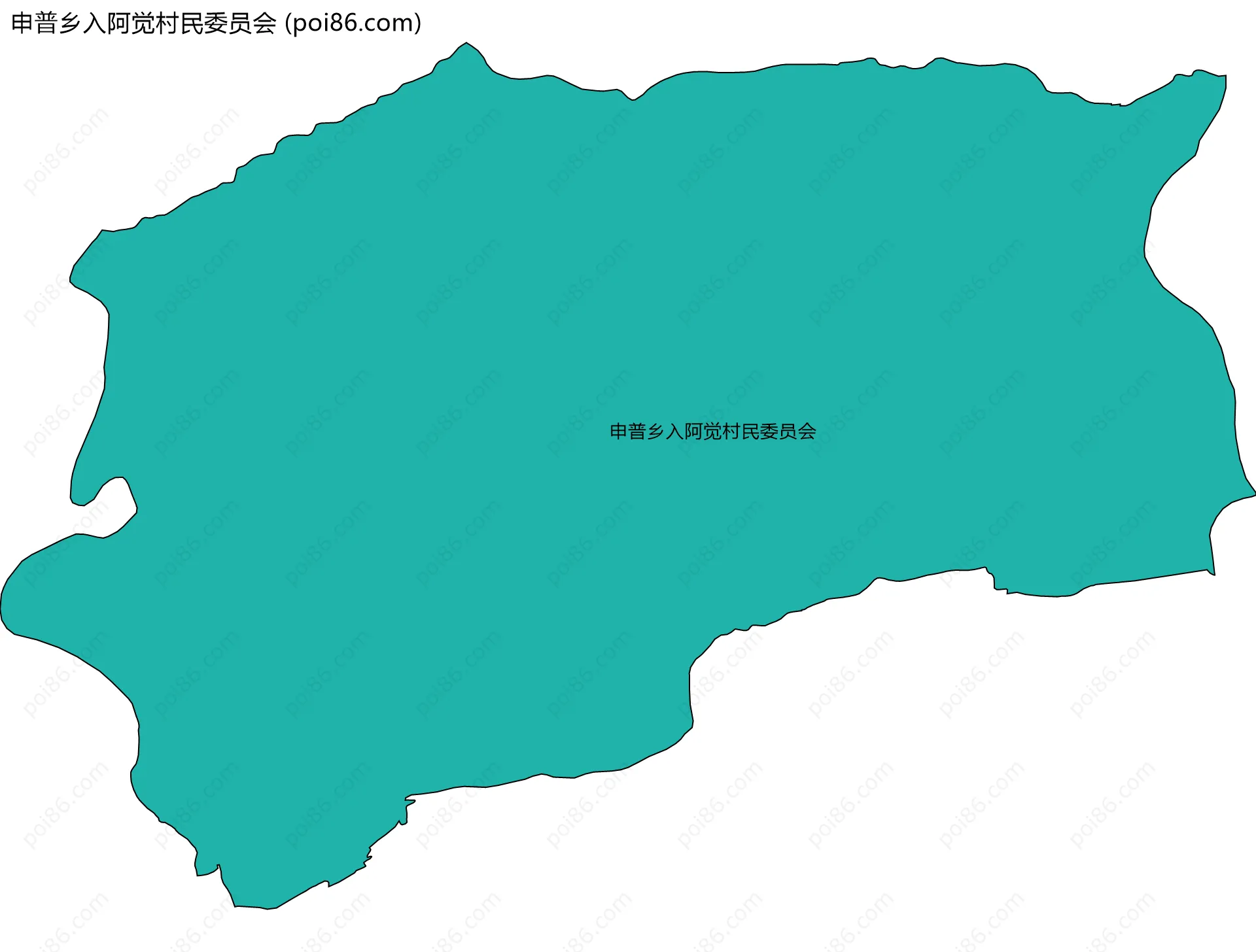 申普乡入阿觉村民委员会边界地图