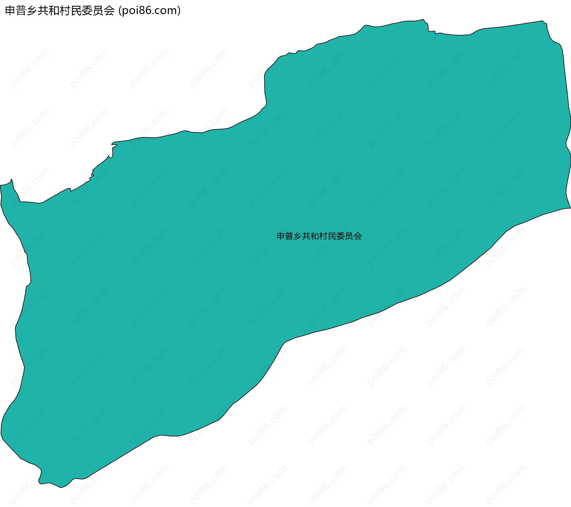 申普乡共和村民委员会边界地图
