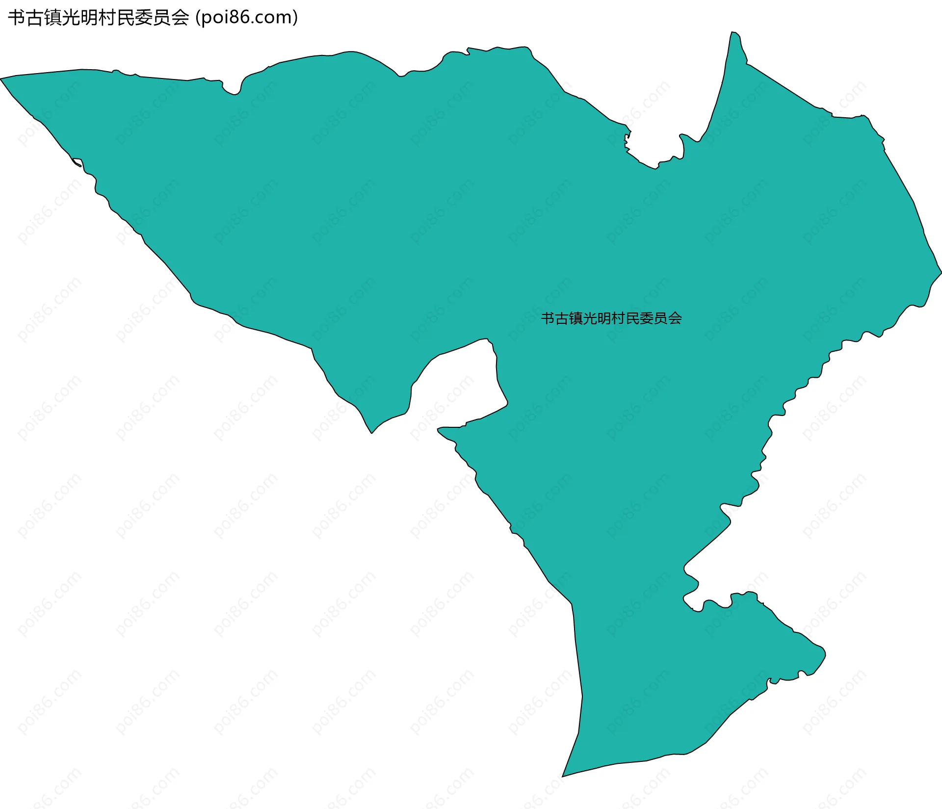 书古镇光明村民委员会边界地图