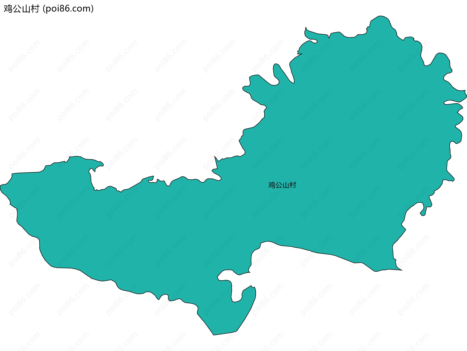 鸡公山村边界地图