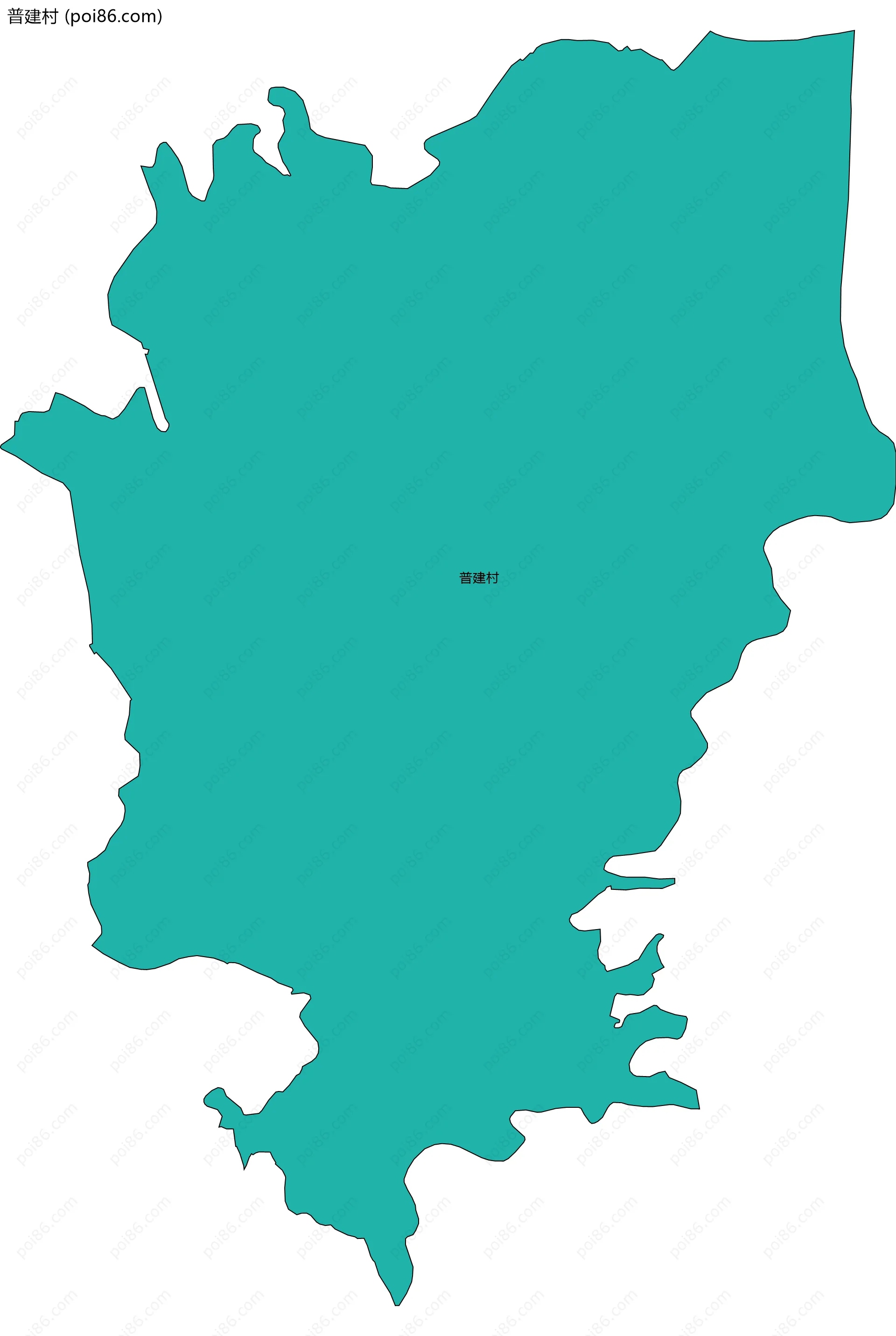 普建村边界地图