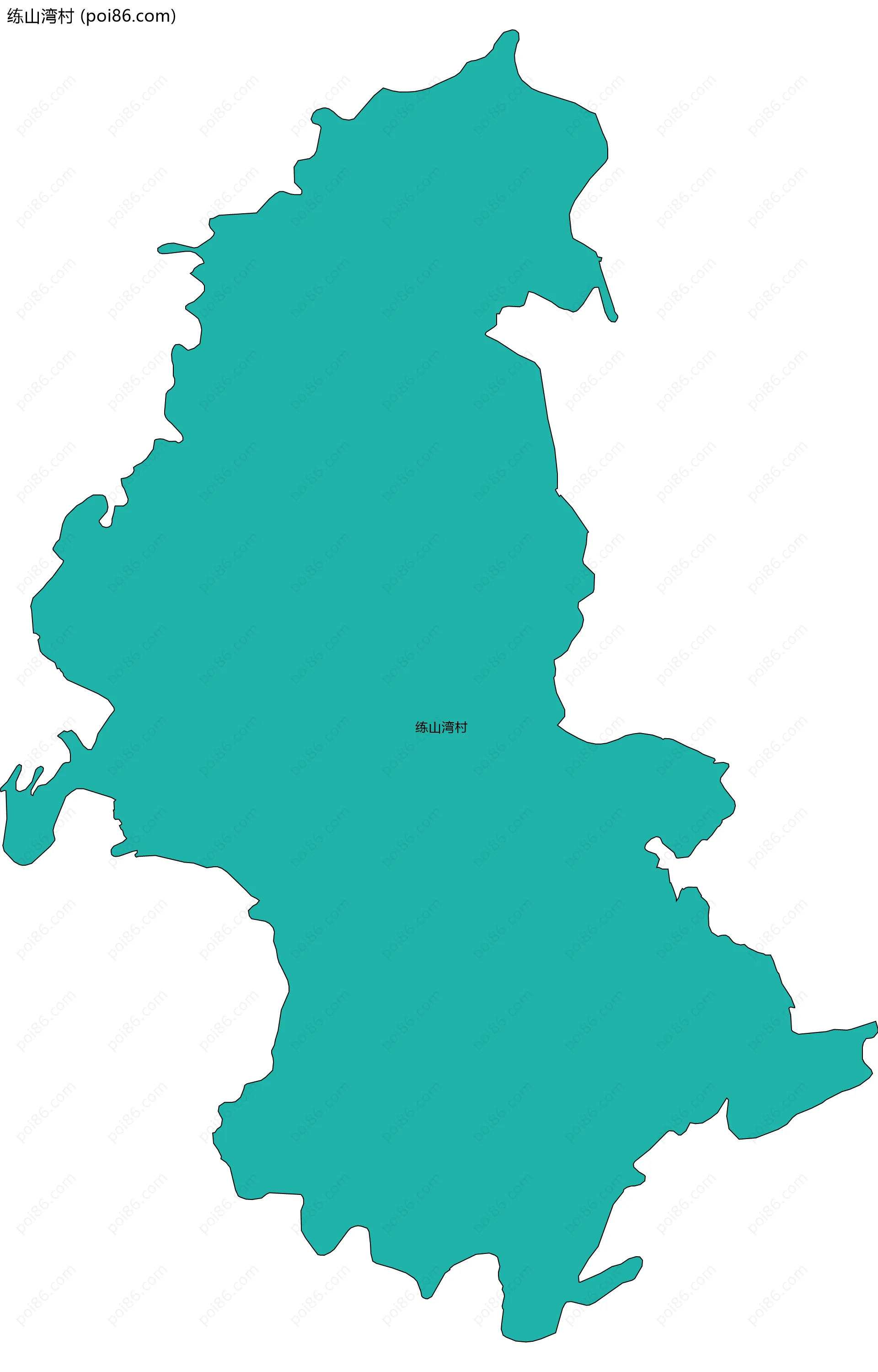 练山湾村边界地图