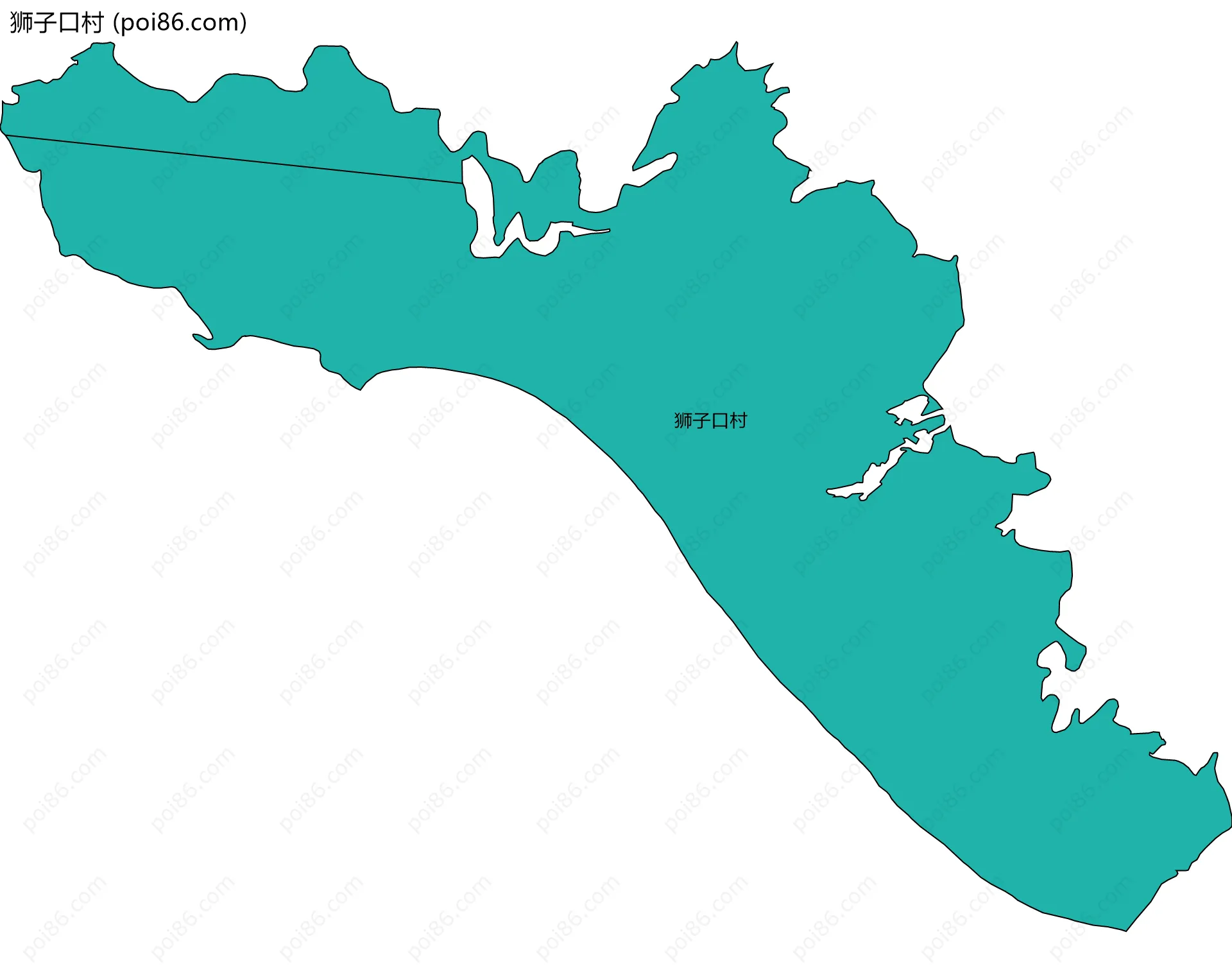狮子口村边界地图