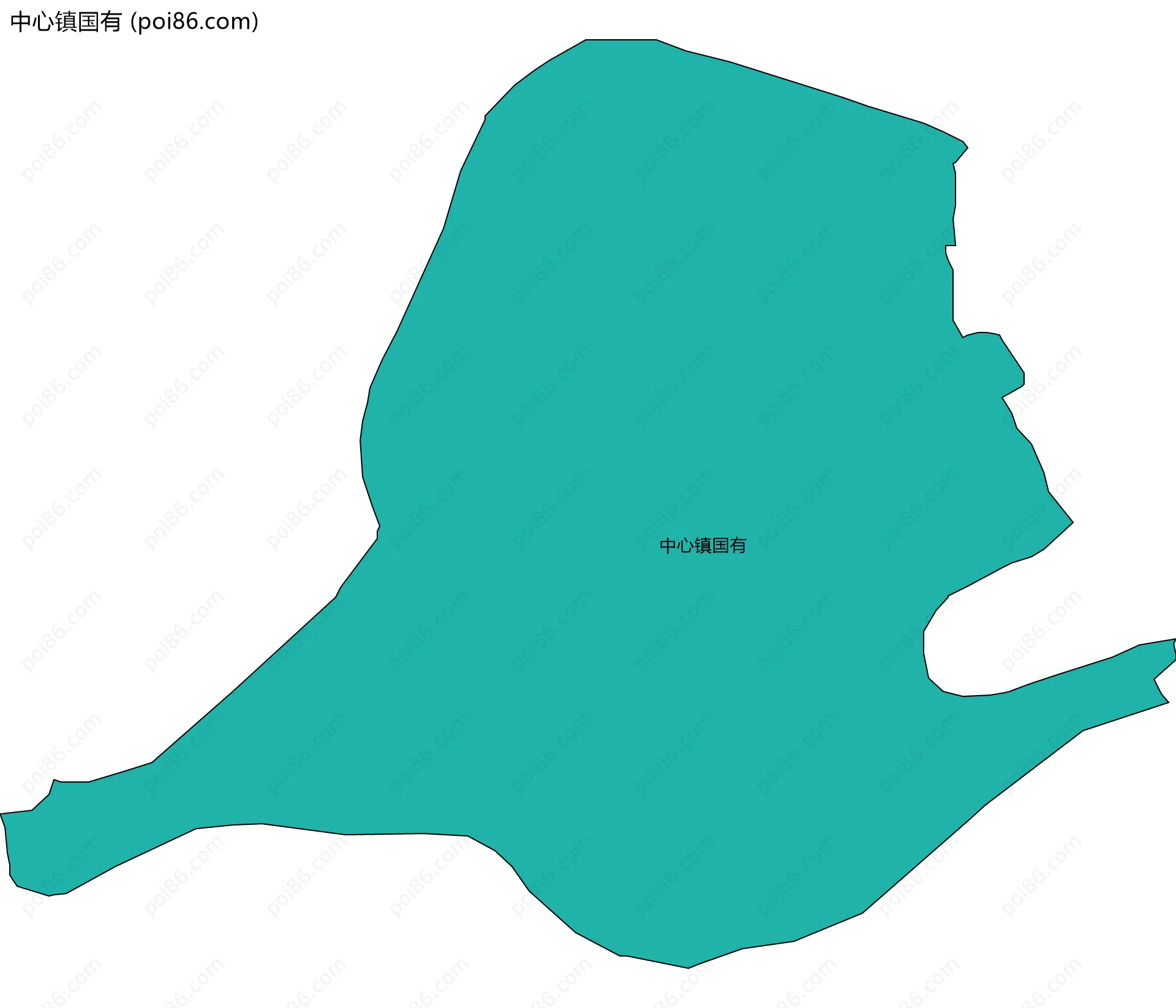 中心镇国有边界地图
