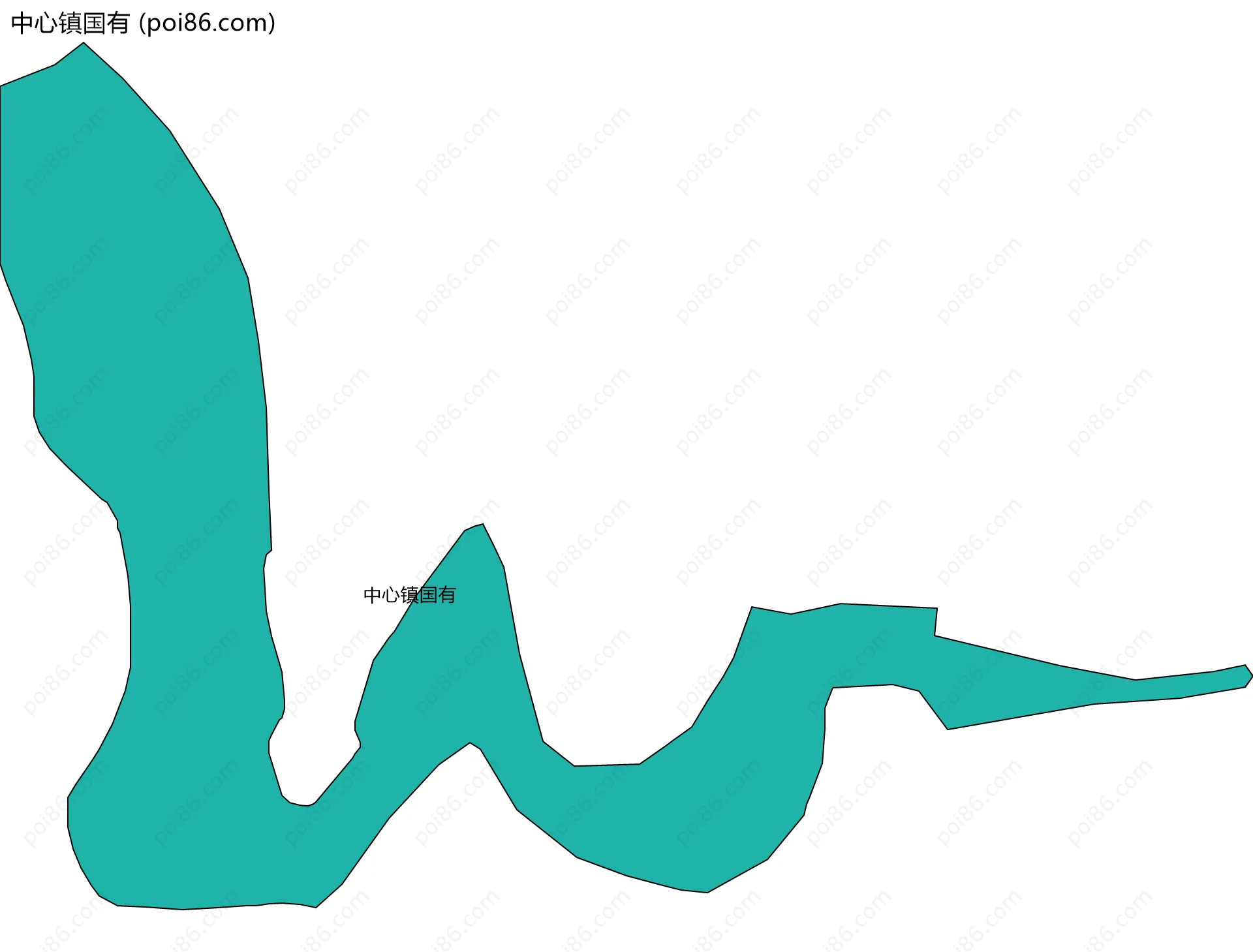 中心镇国有边界地图