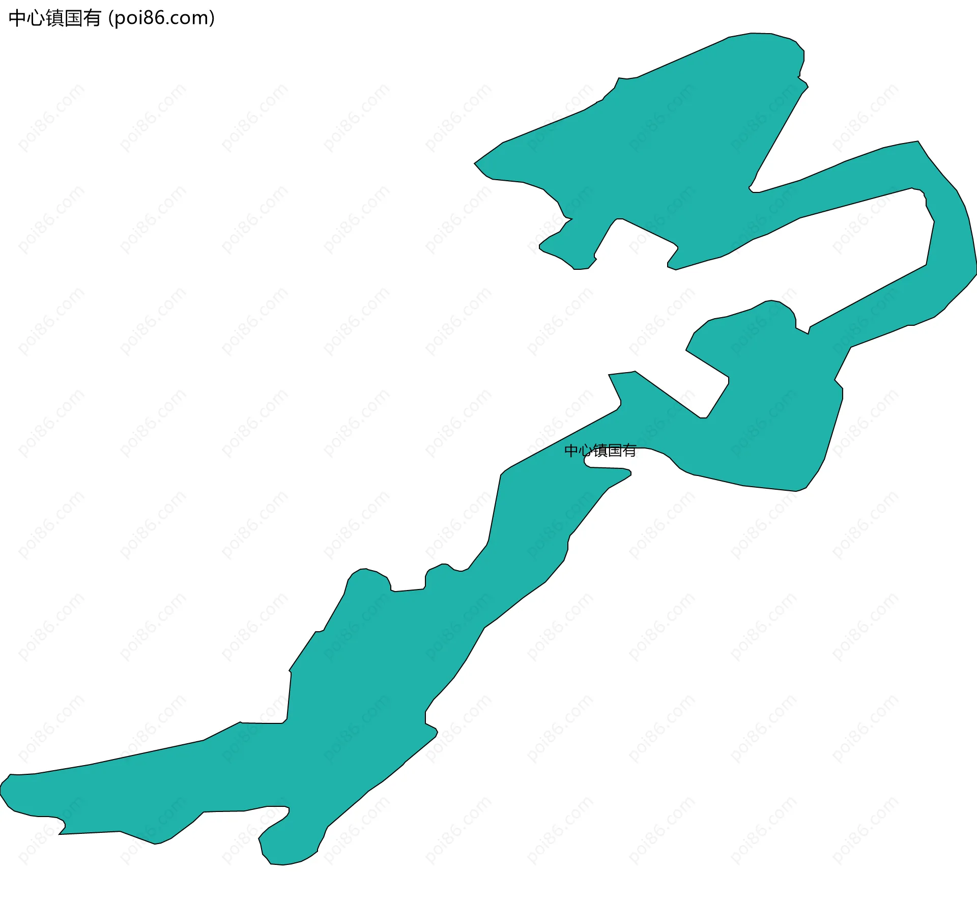 中心镇国有边界地图