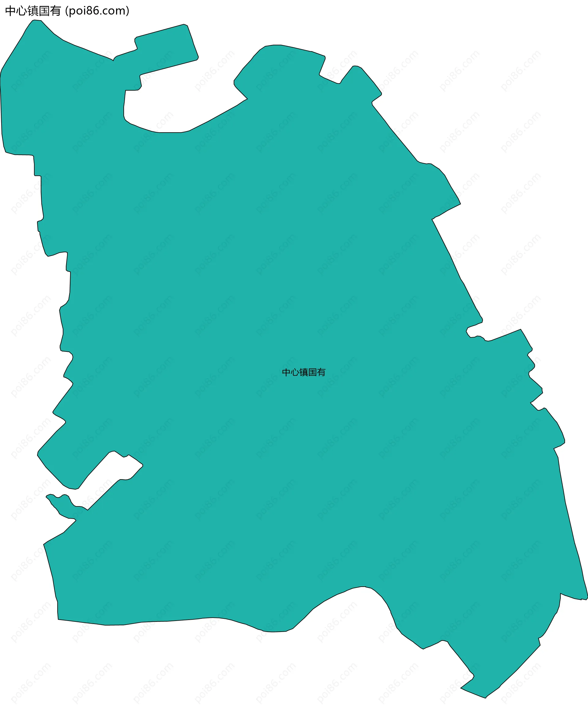 中心镇国有边界地图