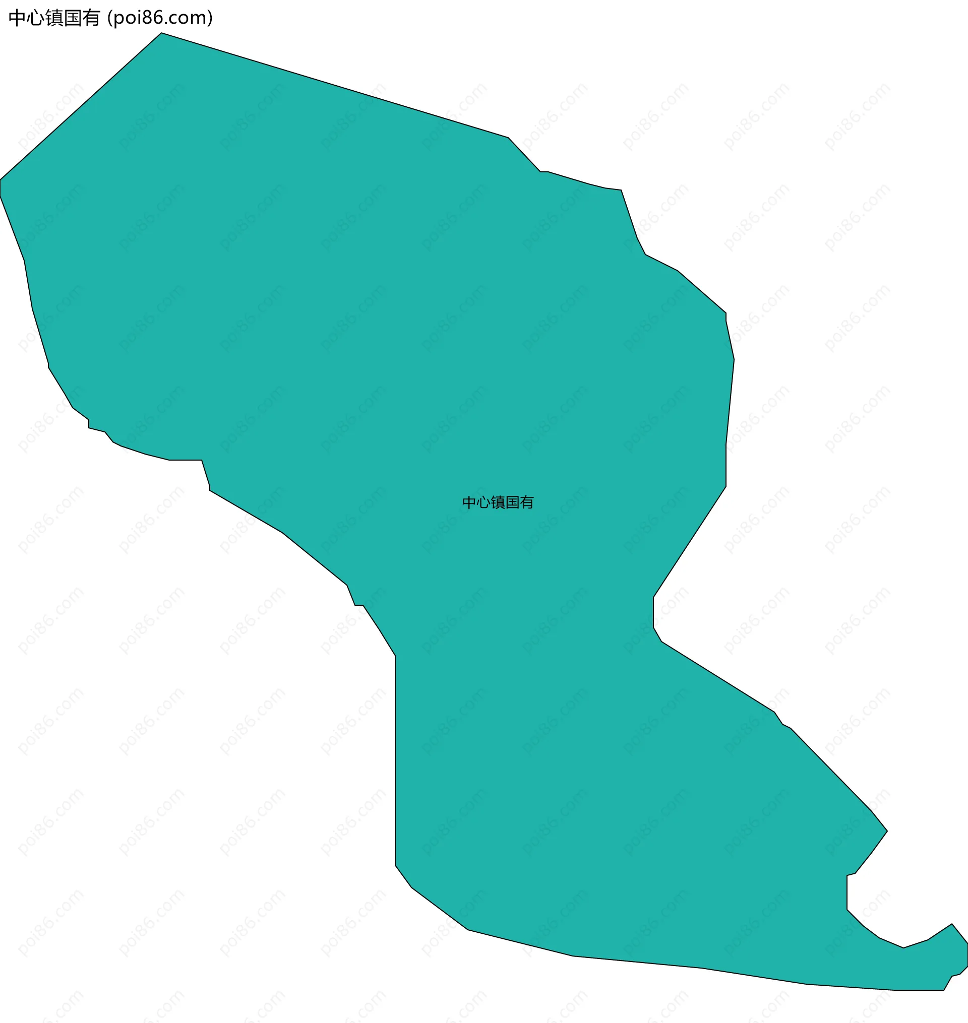 中心镇国有边界地图