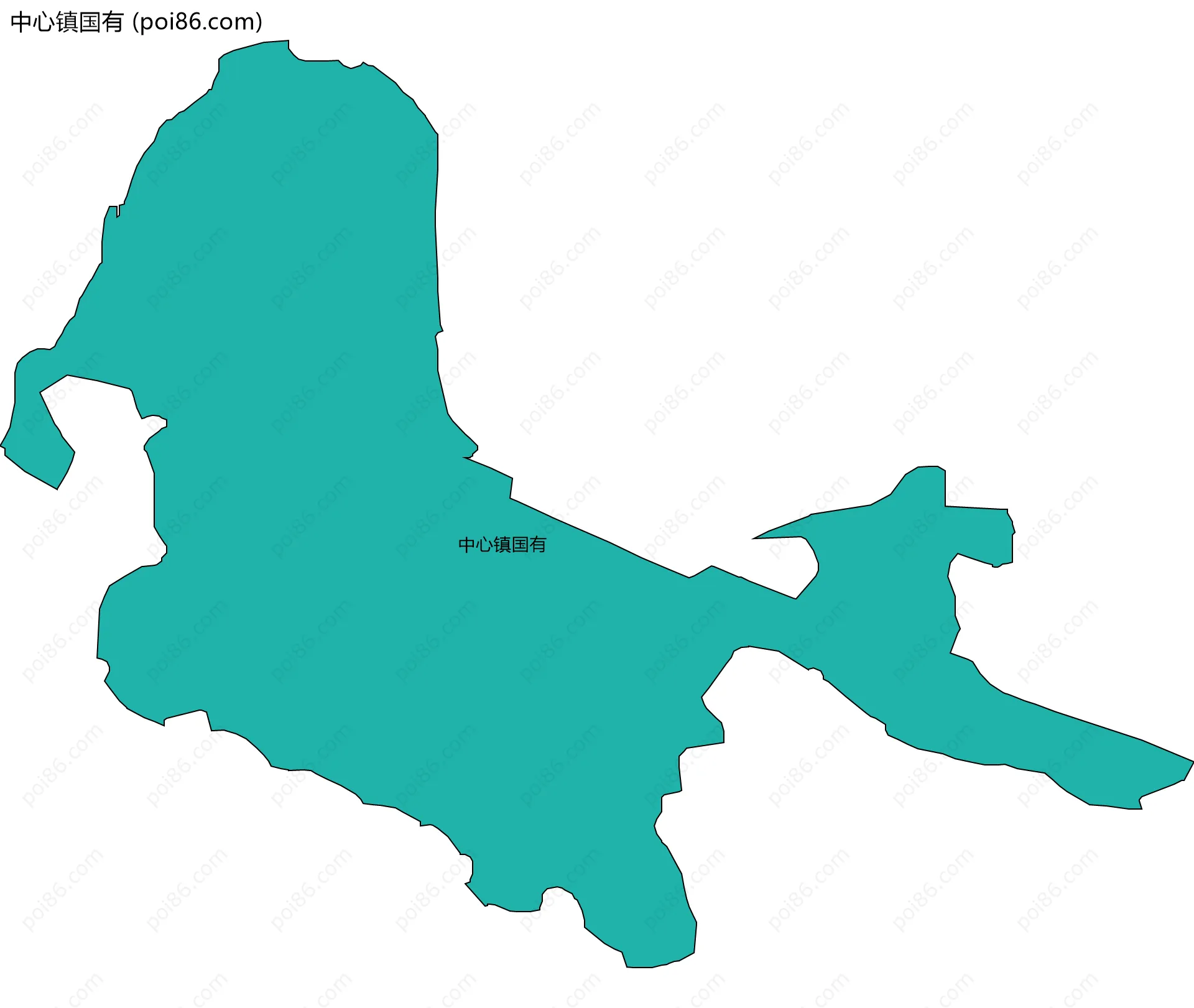 中心镇国有边界地图